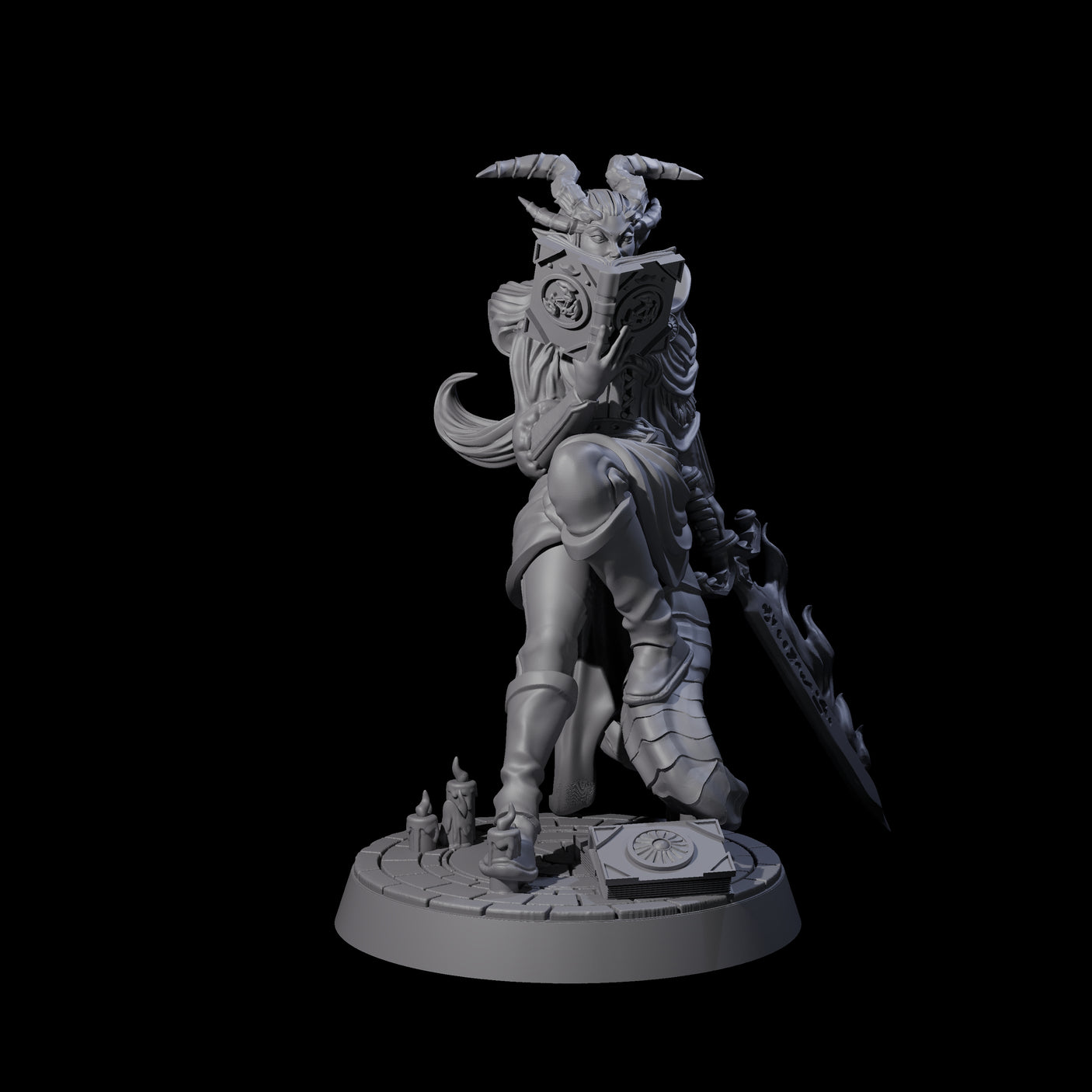 Planning Tiefling Hexblade Miniature for Dungeons and Dragons, Pathfinder or other TTRPGs