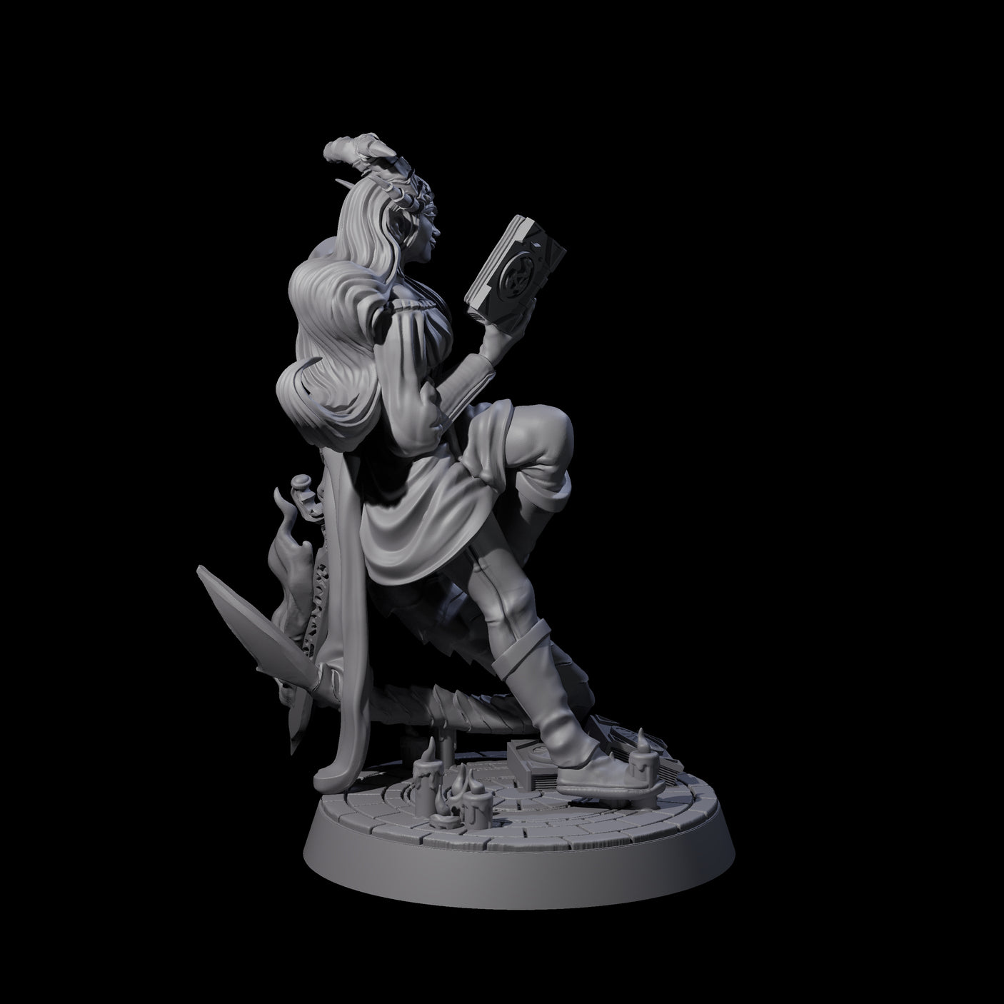 Planning Tiefling Hexblade Miniature for Dungeons and Dragons, Pathfinder or other TTRPGs