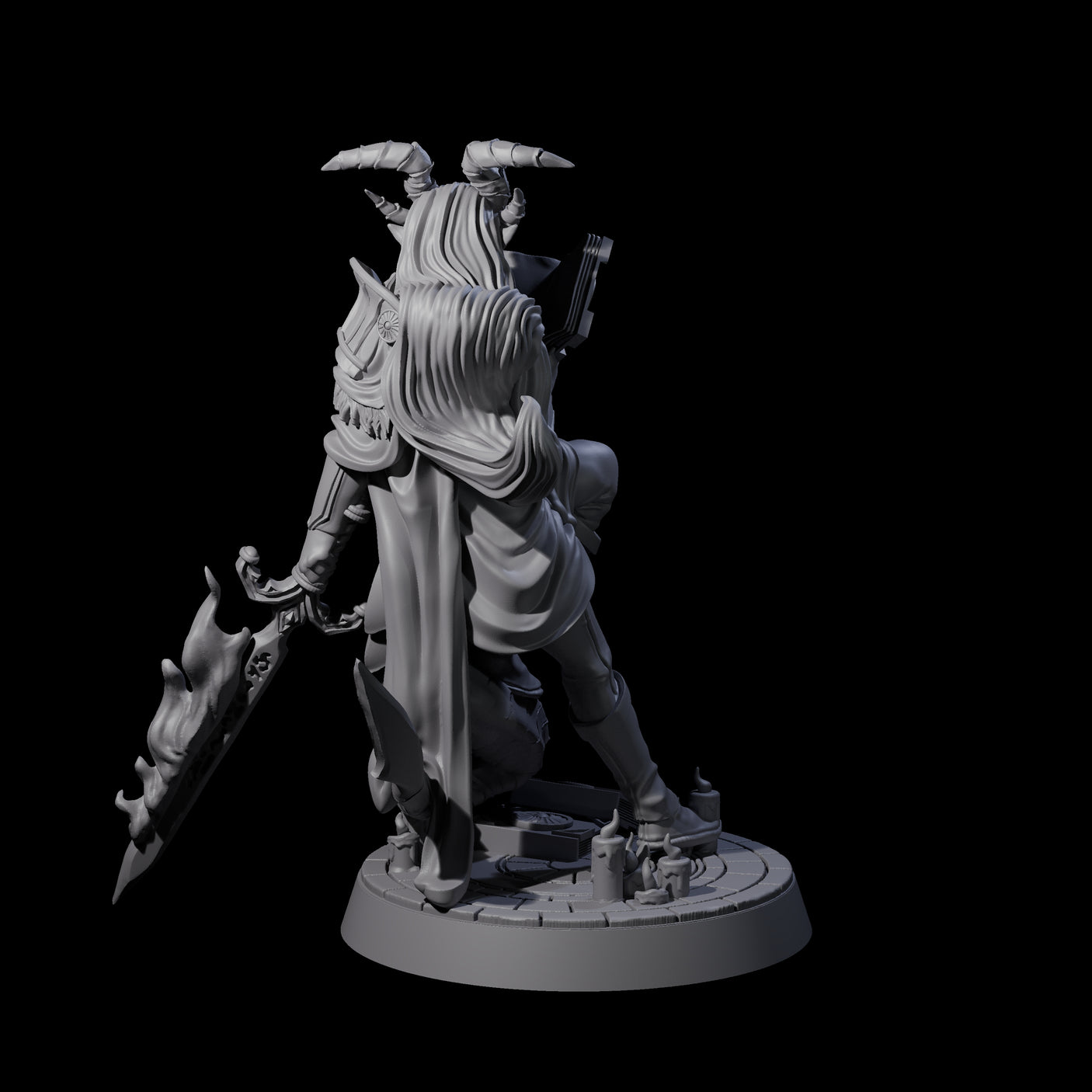 Planning Tiefling Hexblade Miniature for Dungeons and Dragons, Pathfinder or other TTRPGs