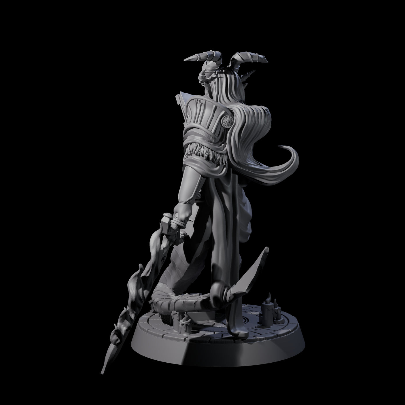 Planning Tiefling Hexblade Miniature for Dungeons and Dragons, Pathfinder or other TTRPGs