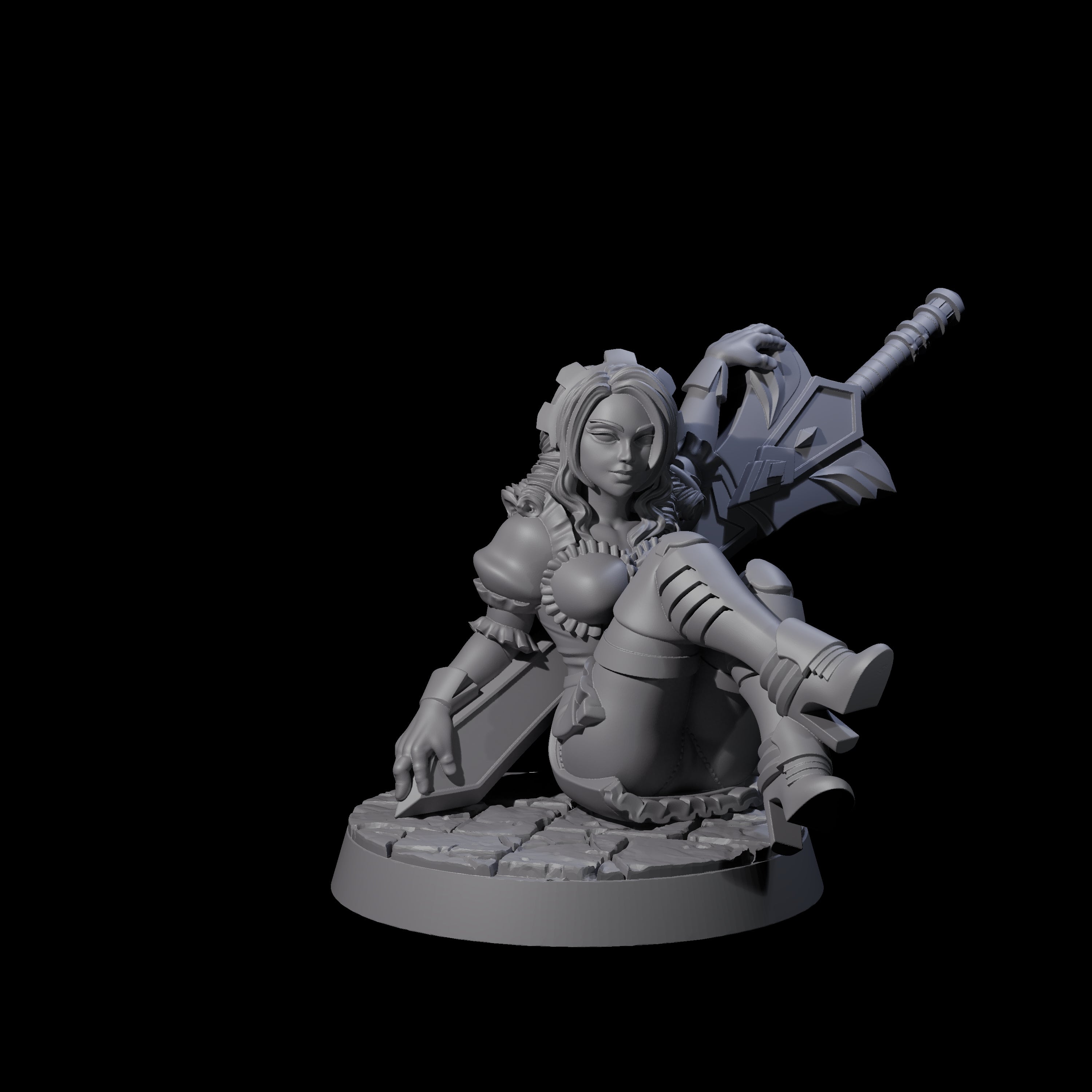 Playful Princess Miniature for Dungeons and Dragons, Pathfinder or other TTRPGs