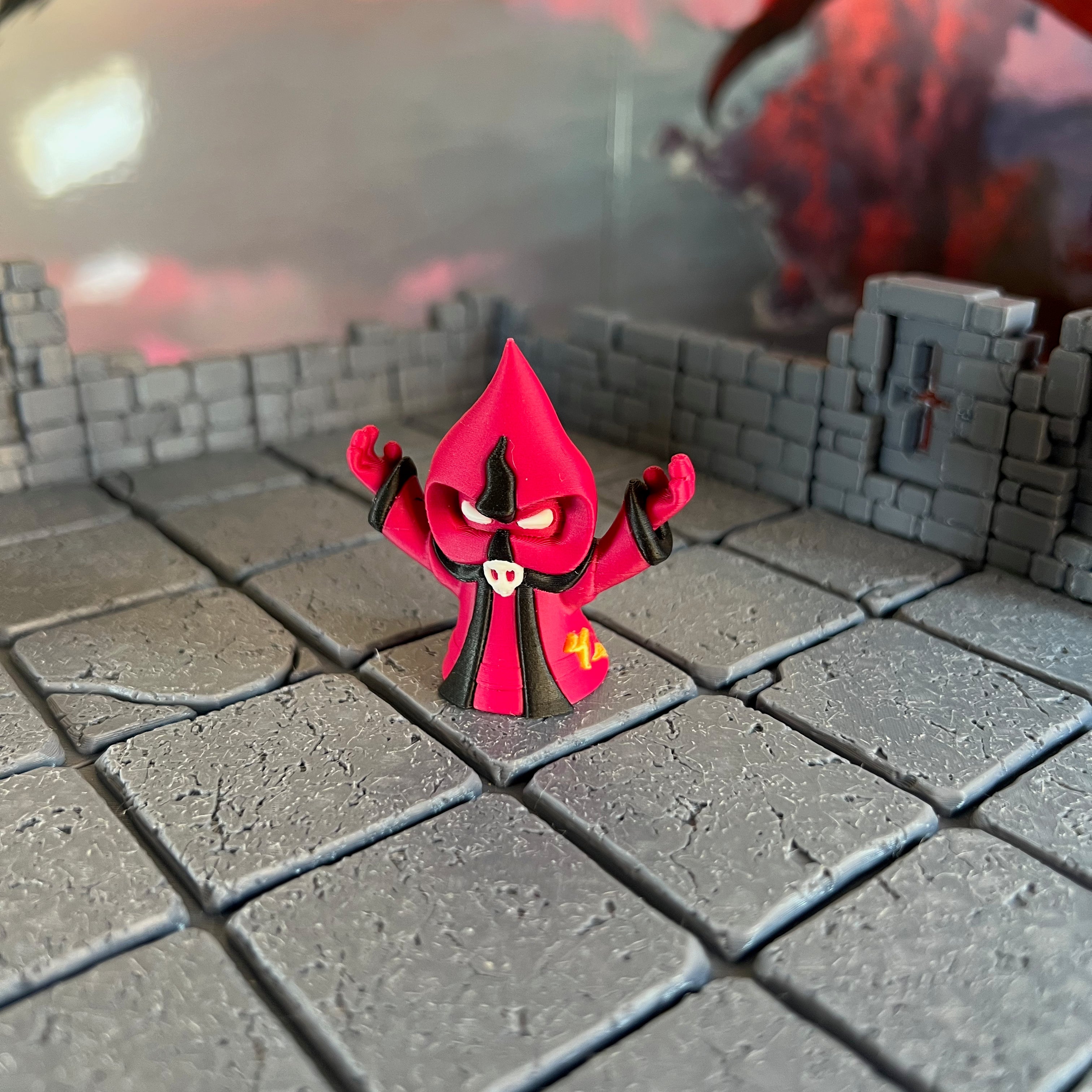 Plotting Cultist Set of Three Multicolour Table Ready Miniature Miniature for Dungeons and Dragons, Pathfinder or other TTRPGs