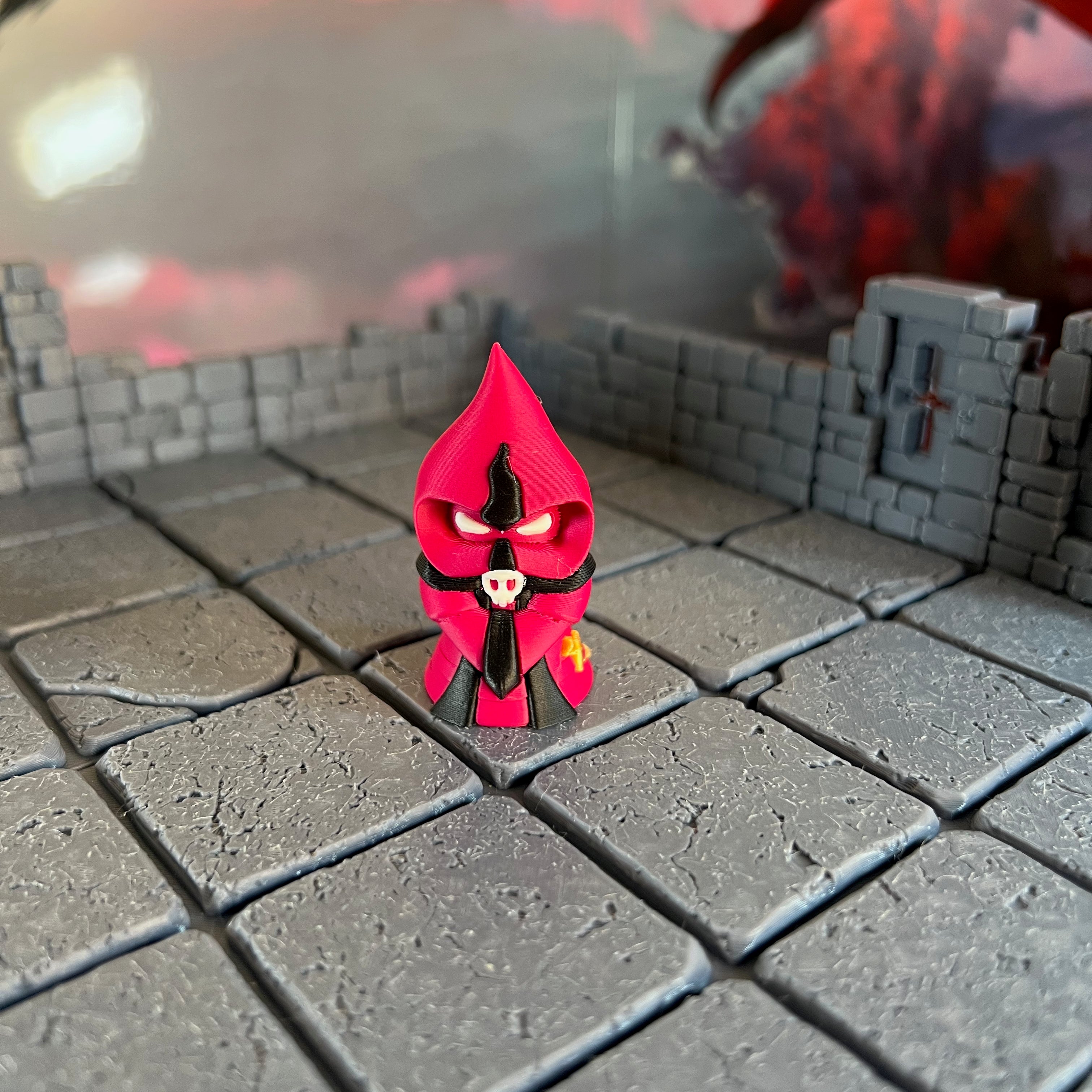 Plotting Cultist Set of Three Multicolour Table Ready Miniature Miniature for Dungeons and Dragons, Pathfinder or other TTRPGs