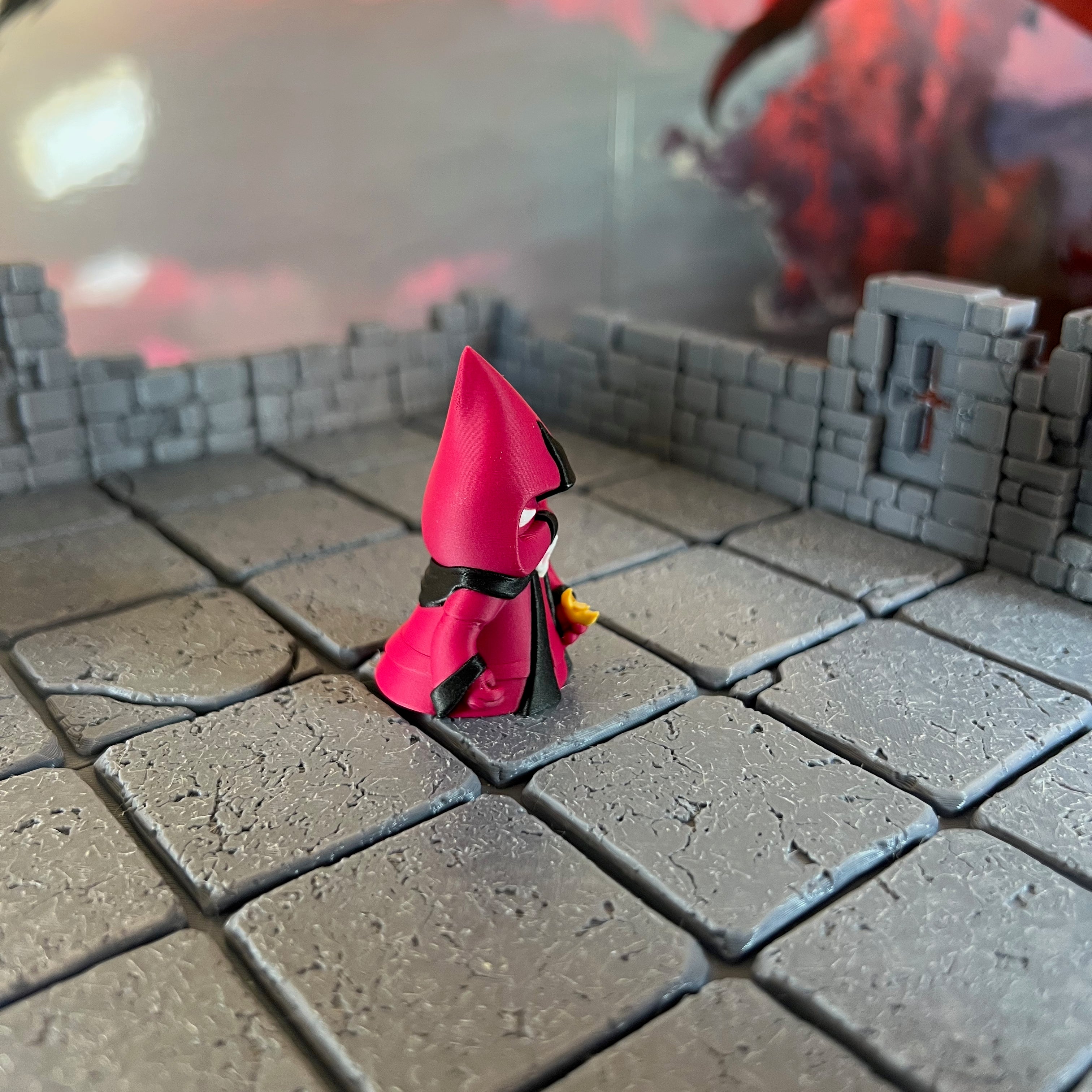 Plotting Cultist Set of Three Multicolour Table Ready Miniature Miniature for Dungeons and Dragons, Pathfinder or other TTRPGs