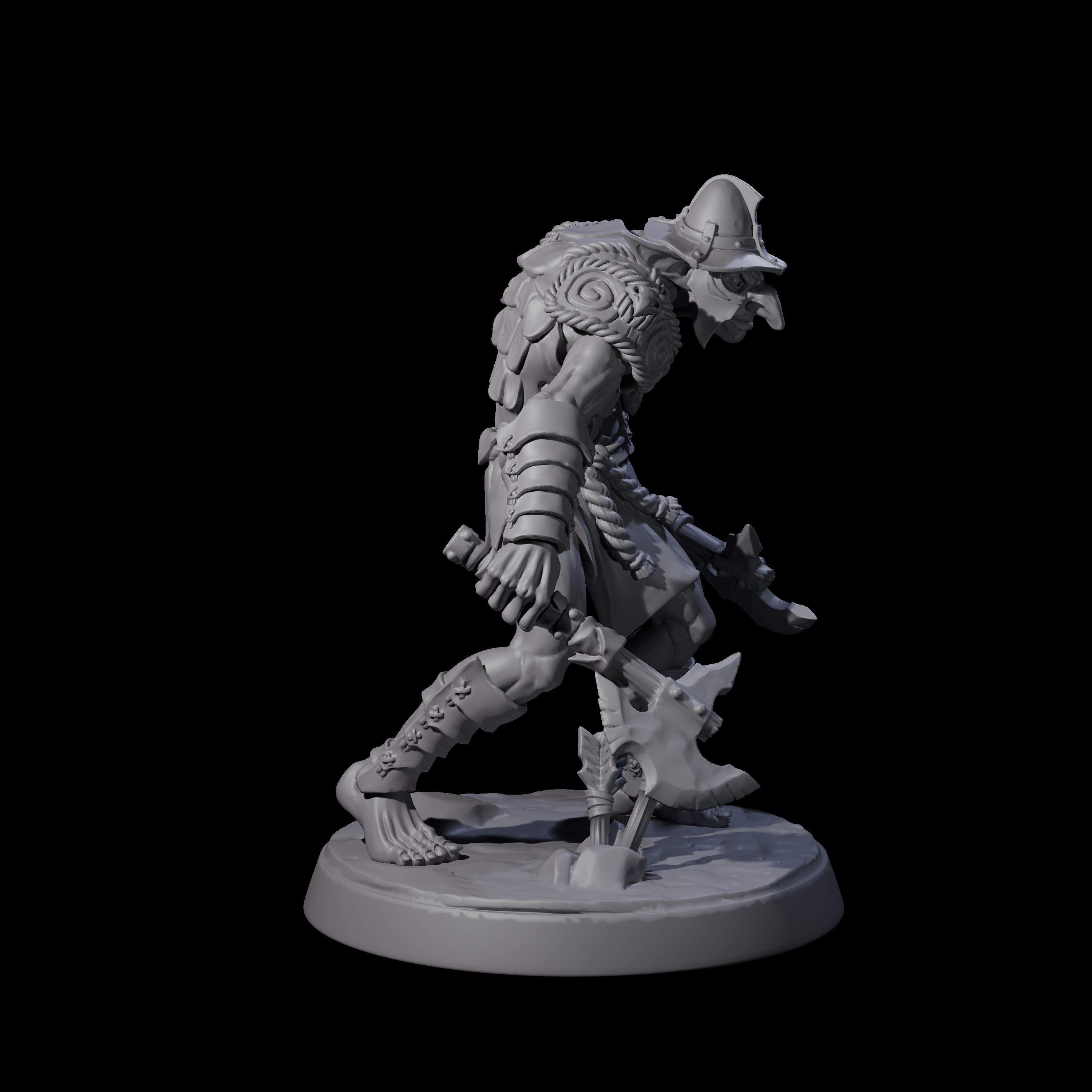 Plotting Hobgoblin C Miniature for Dungeons and Dragons, Pathfinder or other TTRPGs