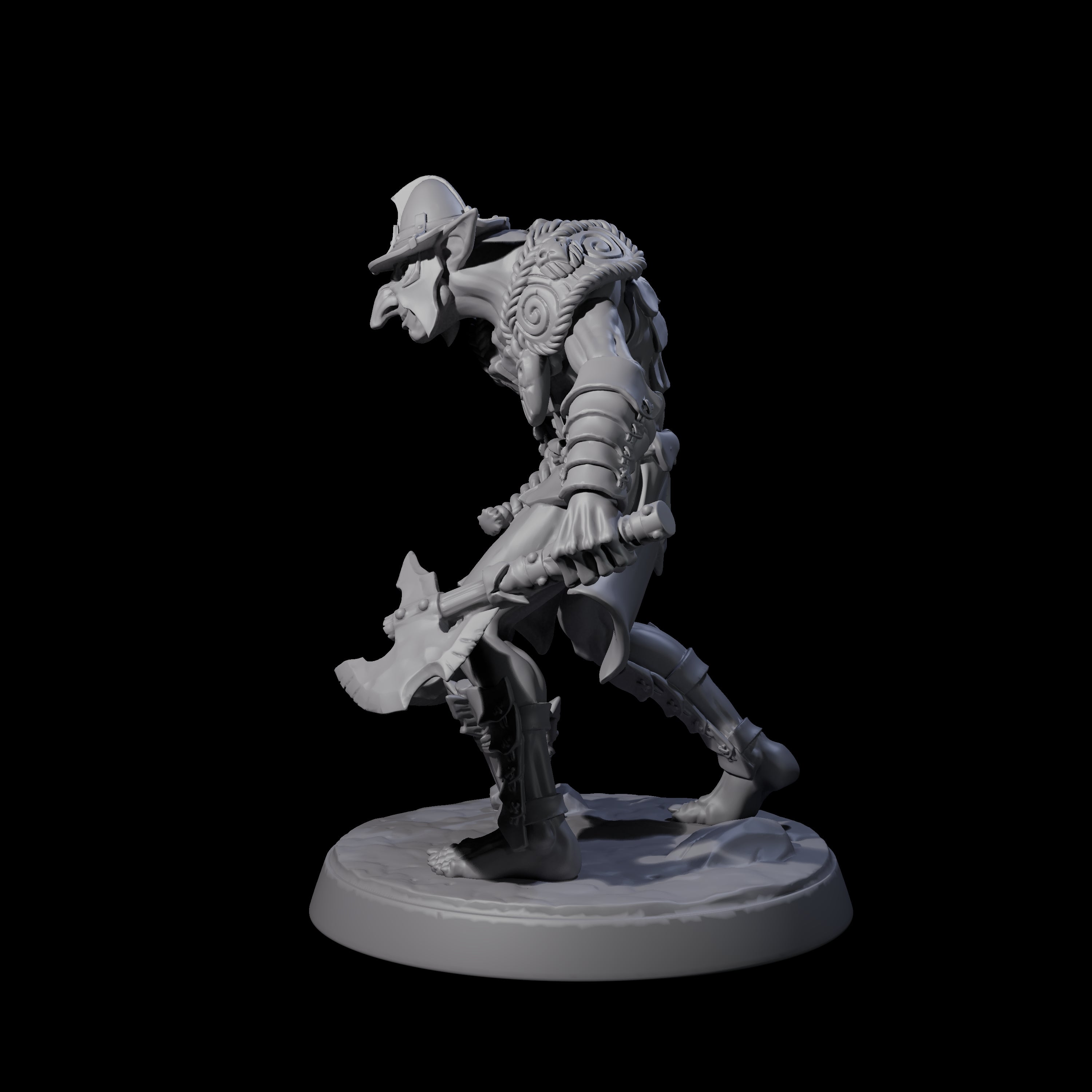 Plotting Hobgoblin C Miniature for Dungeons and Dragons, Pathfinder or other TTRPGs