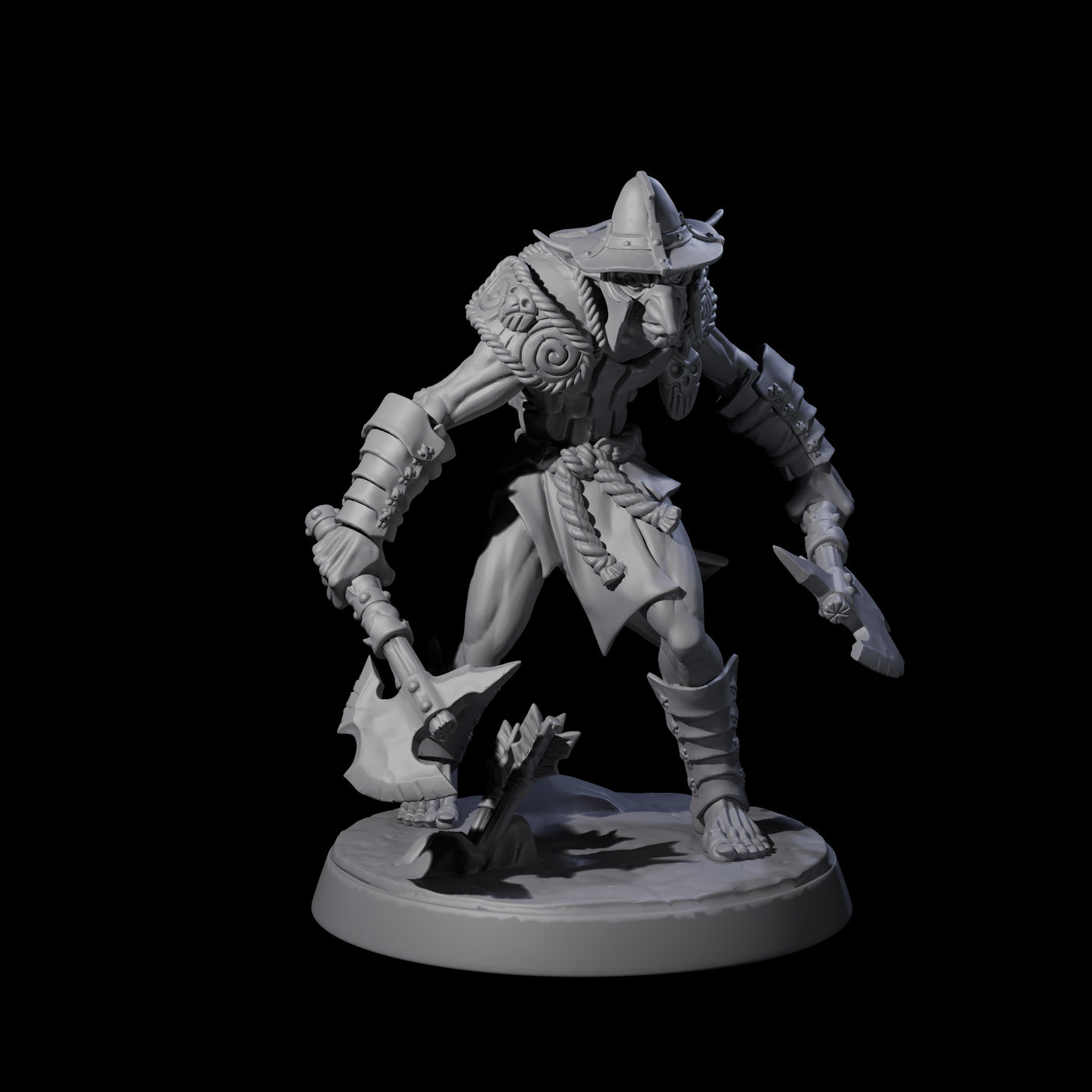 Plotting Hobgoblin C Miniature for Dungeons and Dragons, Pathfinder or other TTRPGs