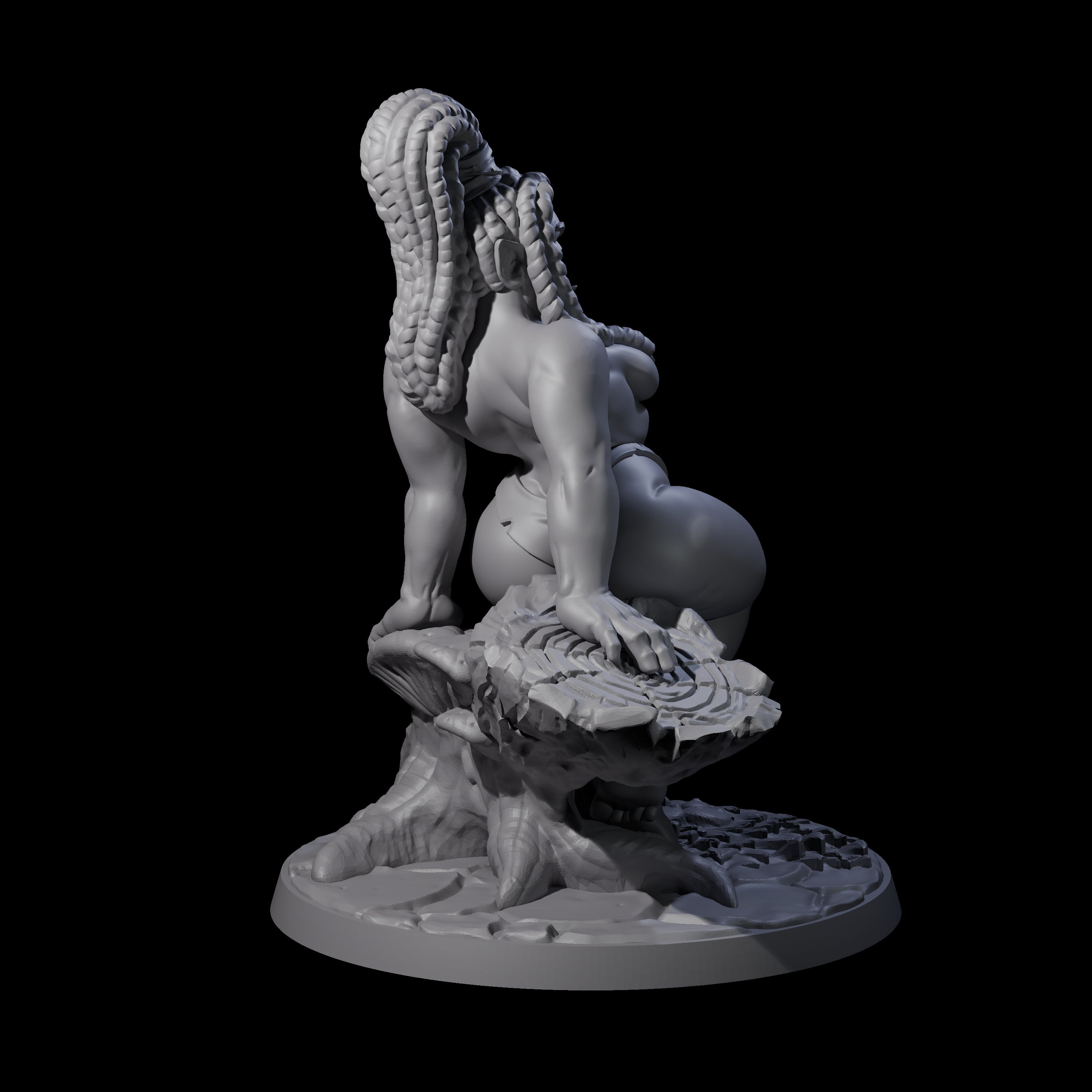 Plump Ogre Pinup Miniature for Dungeons and Dragons, Pathfinder or other TTRPGs