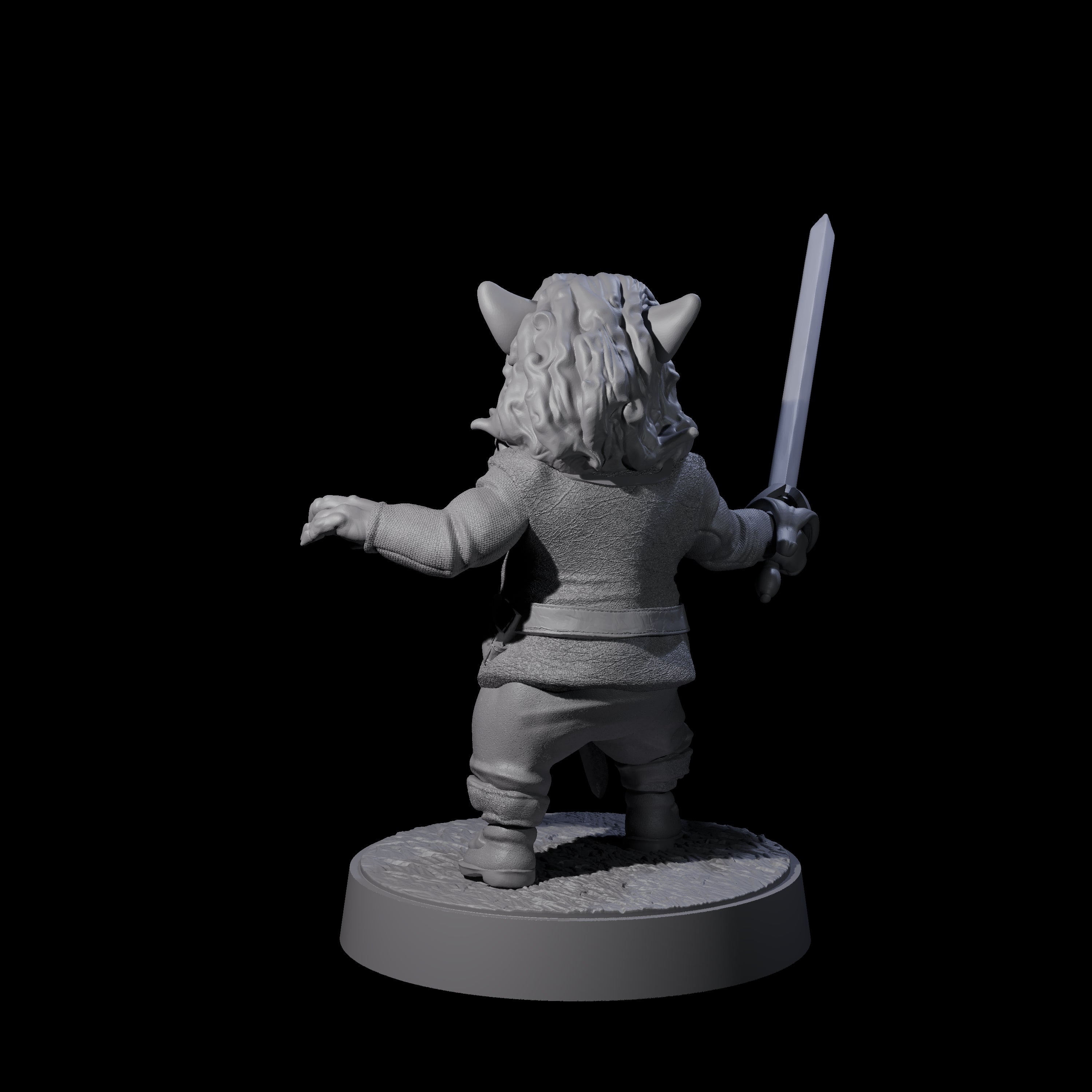 Pocket Sized Tabaxi Fighter Miniature for Dungeons and Dragons, Pathfinder or other TTRPGs
