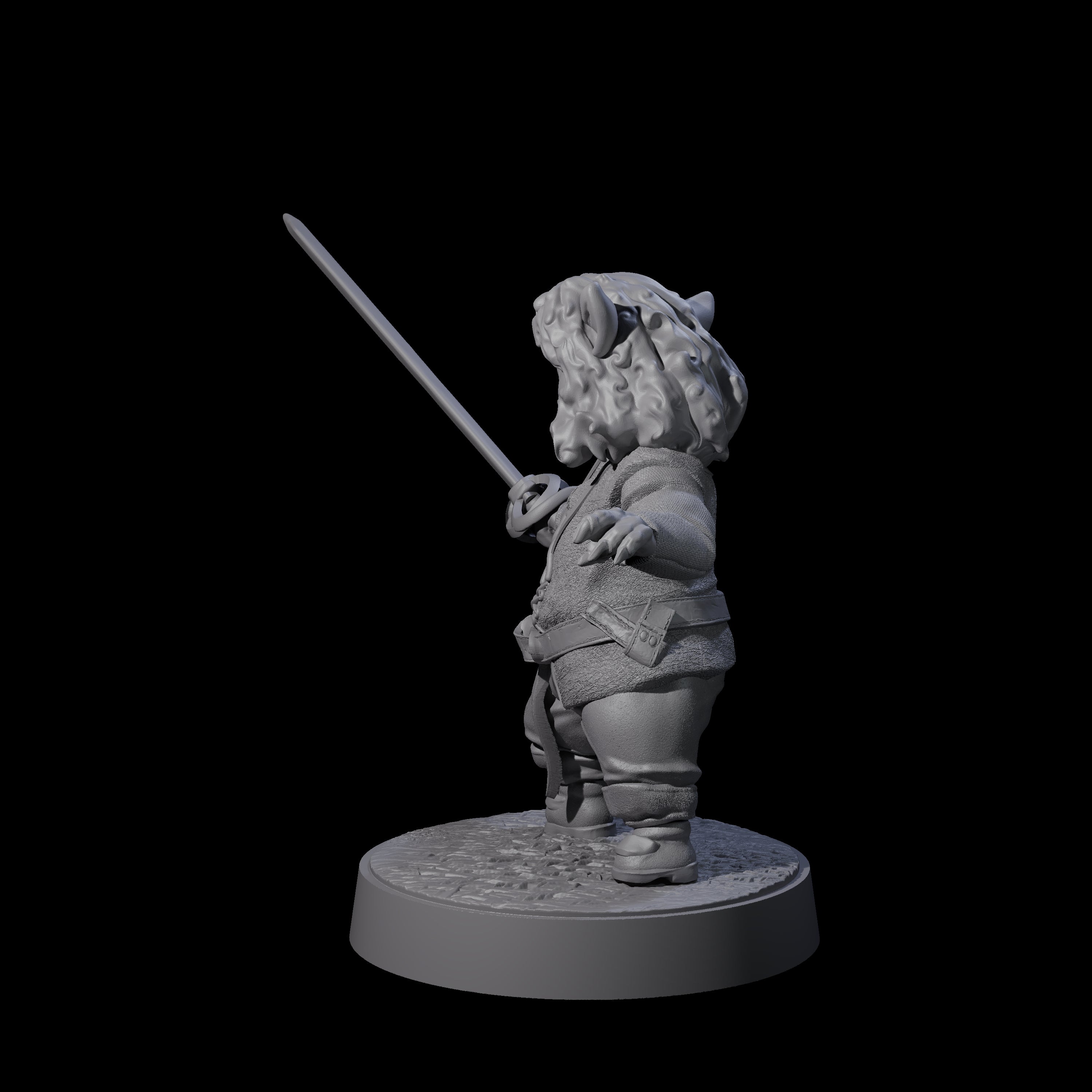 Pocket Sized Tabaxi Fighter Miniature for Dungeons and Dragons, Pathfinder or other TTRPGs