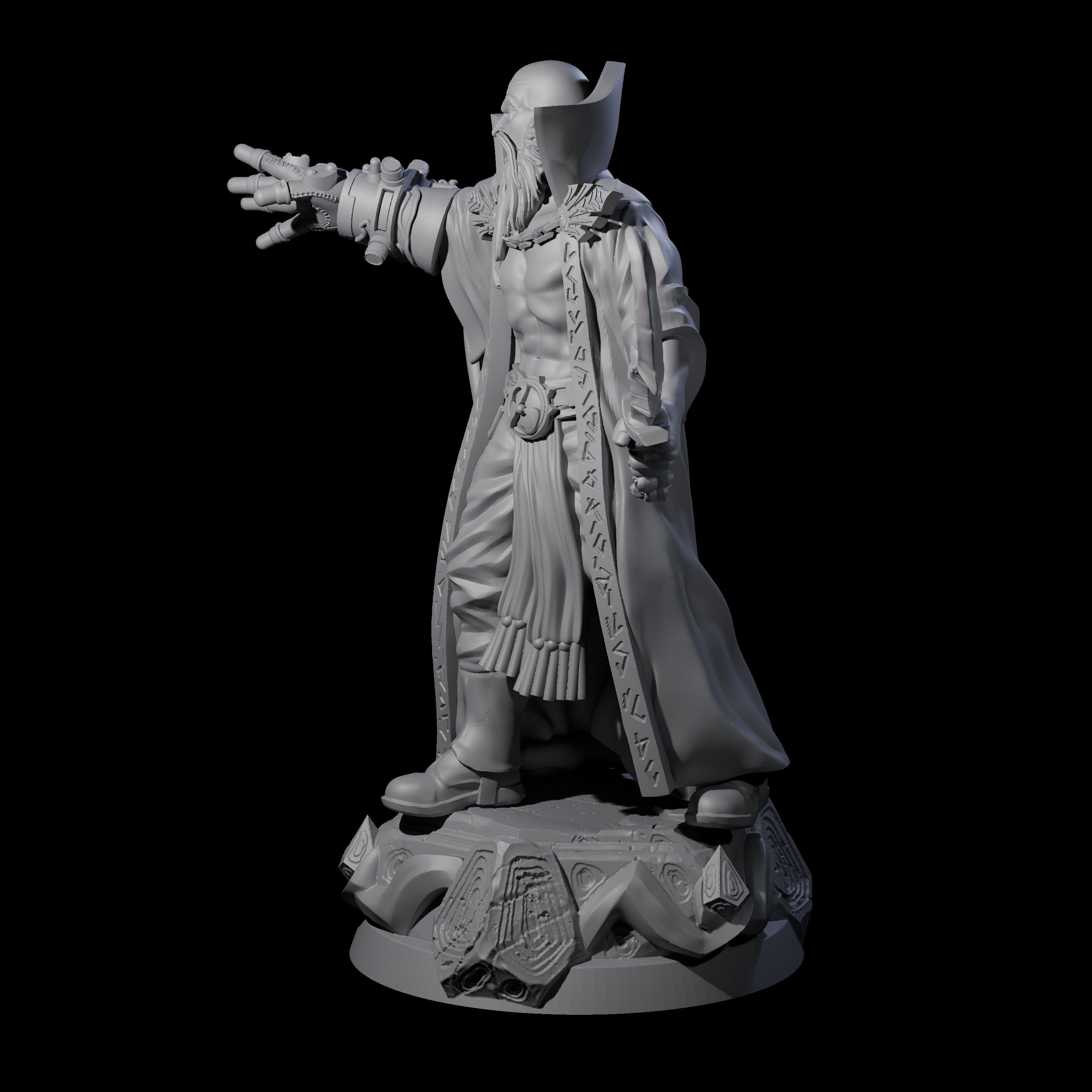 Pointing Human Cultist Miniature for Dungeons and Dragons, Pathfinder or other TTRPGs