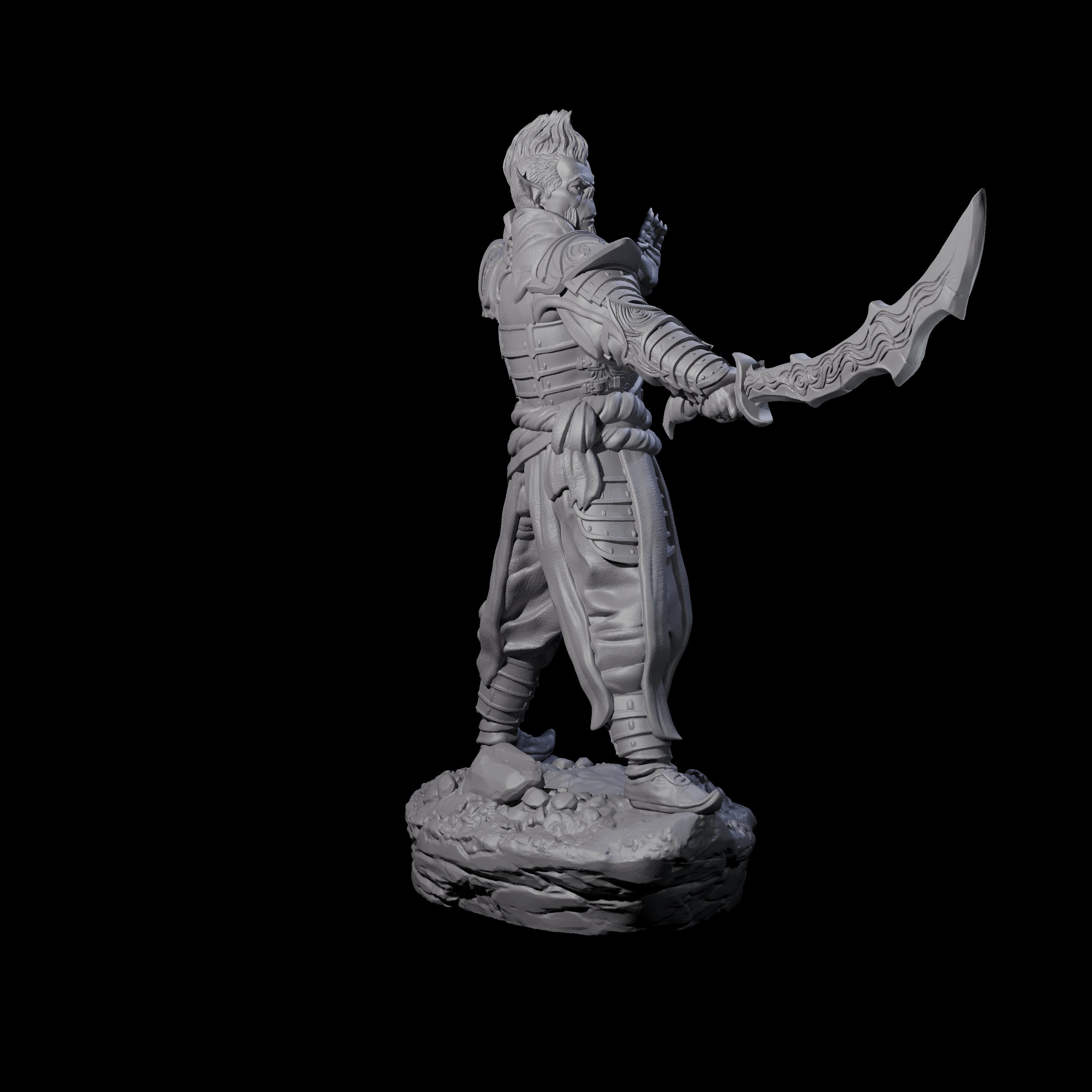 Poised Githyanki Warrior Miniature for Dungeons and Dragons, Pathfinder or other TTRPGs