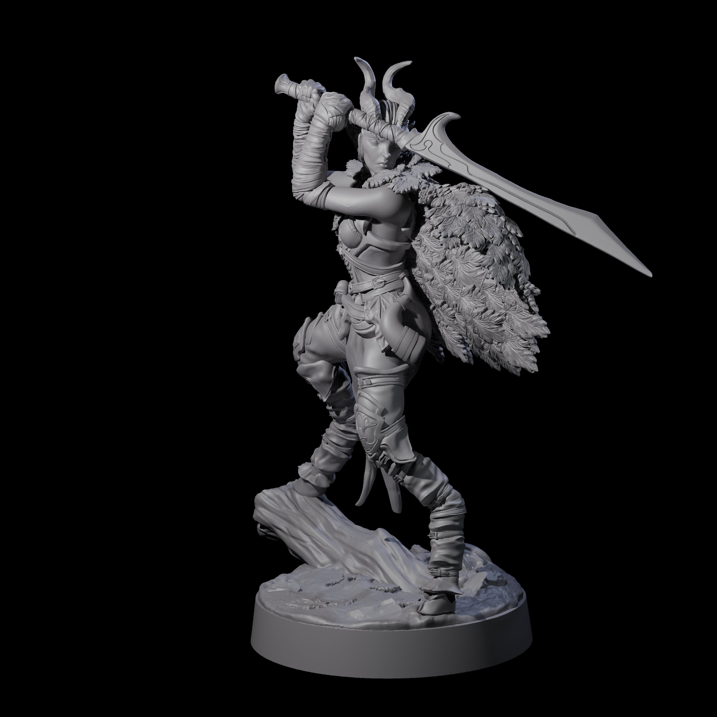Poised Satyr Gladewarden A Miniature for Dungeons and Dragons, Pathfinder or other TTRPGs