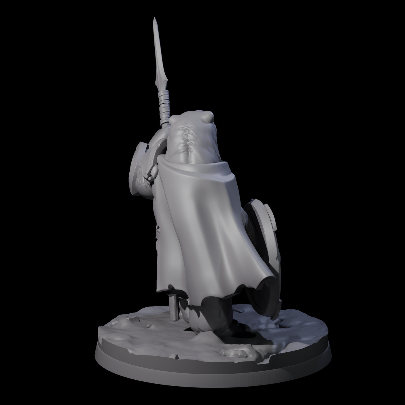 Polar Ursine Warrior C Miniature for Dungeons and Dragons, Pathfinder or other TTRPGs