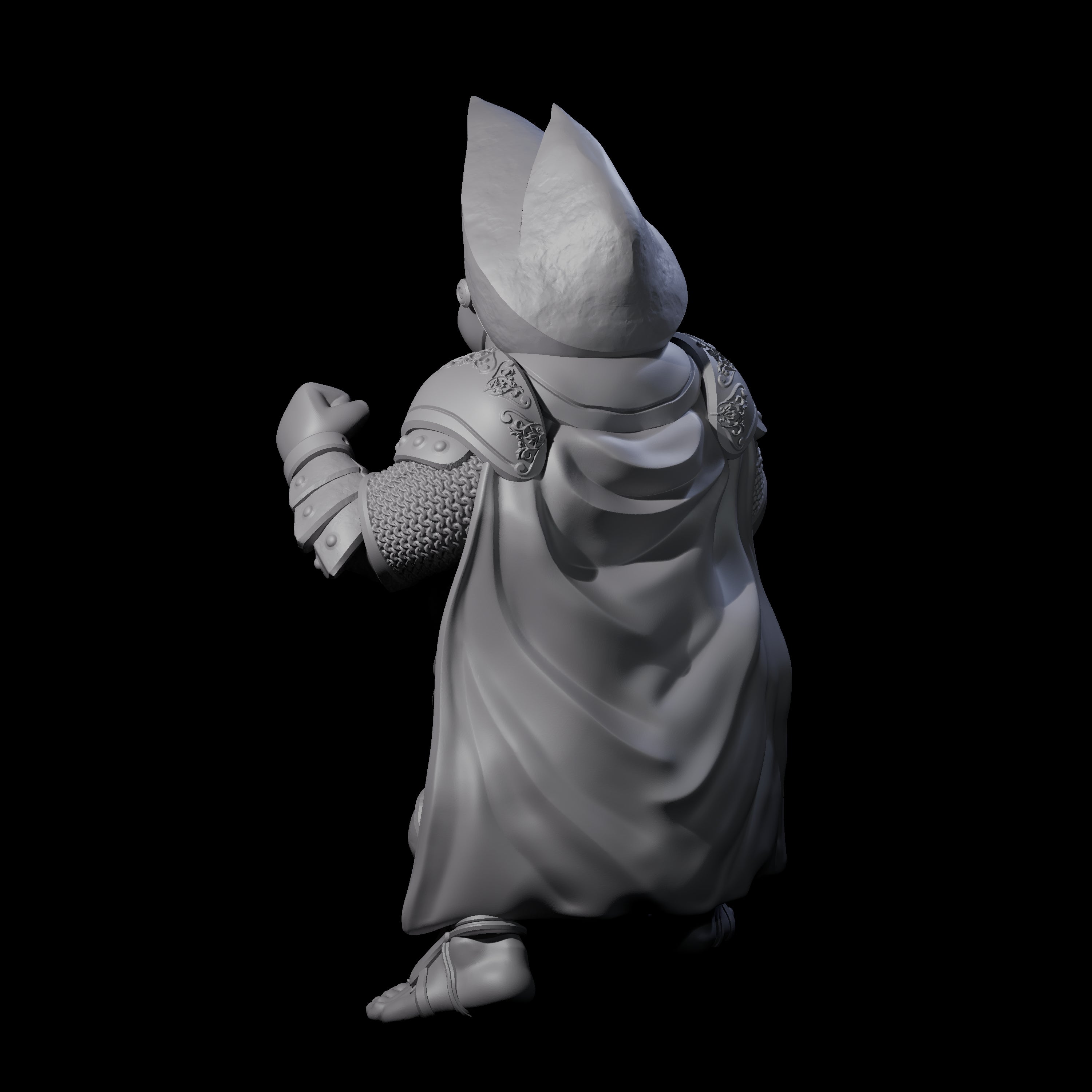 Portly Little Knight Miniature for Dungeons and Dragons, Pathfinder or other TTRPGs
