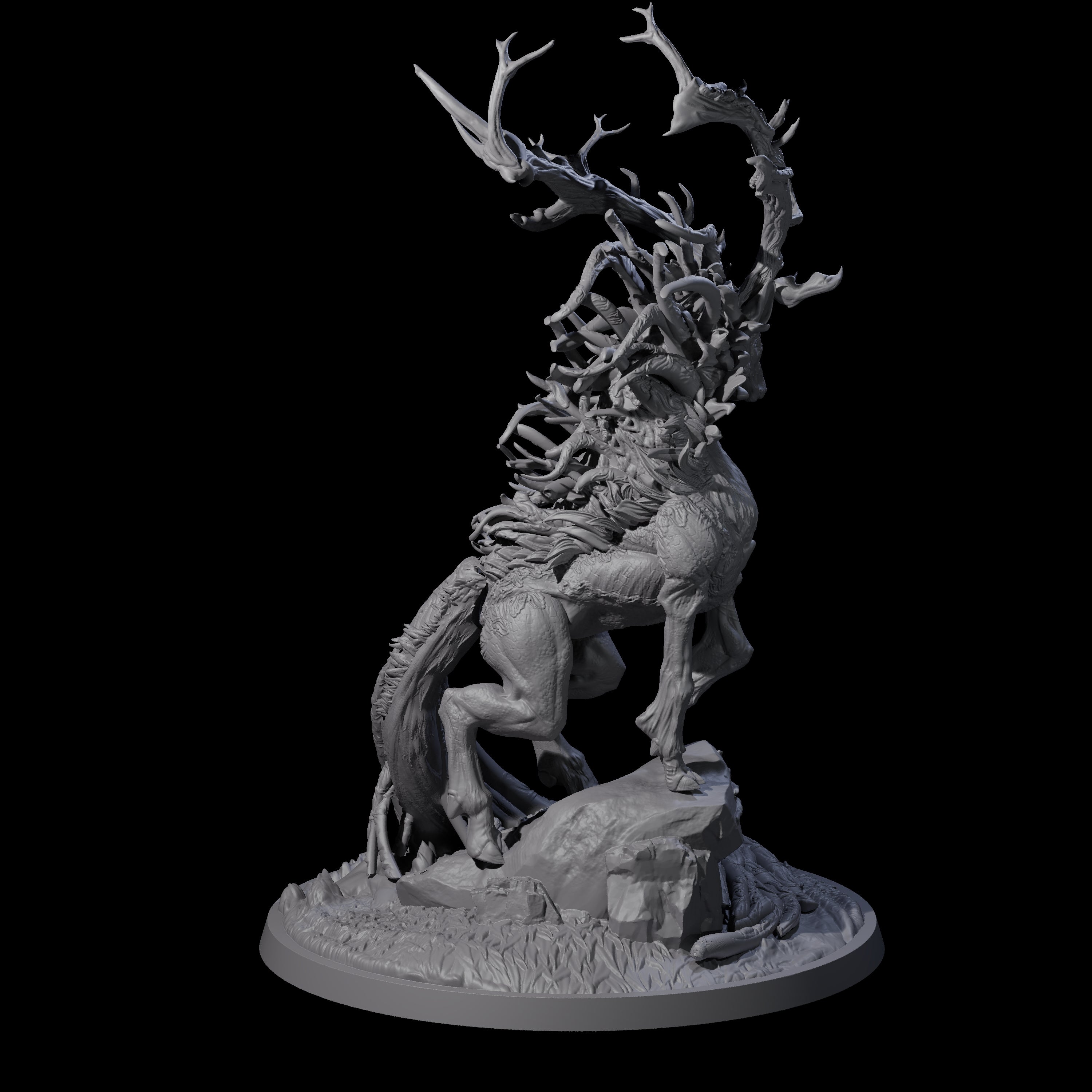 Posing Forest Guardian Stag Miniature for Dungeons and Dragons, Pathfinder or other TTRPGs