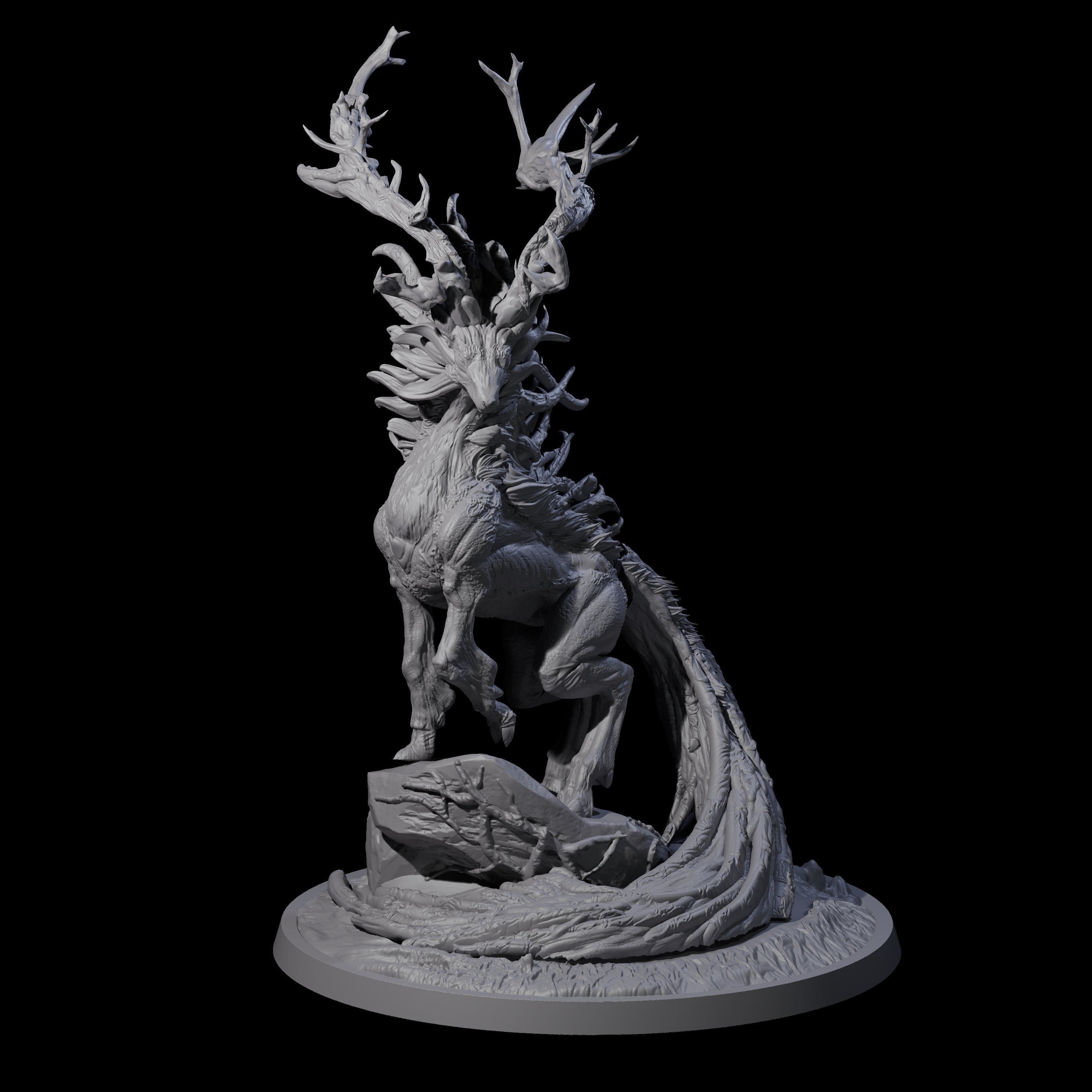 Posing Forest Guardian Stag Miniature for Dungeons and Dragons, Pathfinder or other TTRPGs