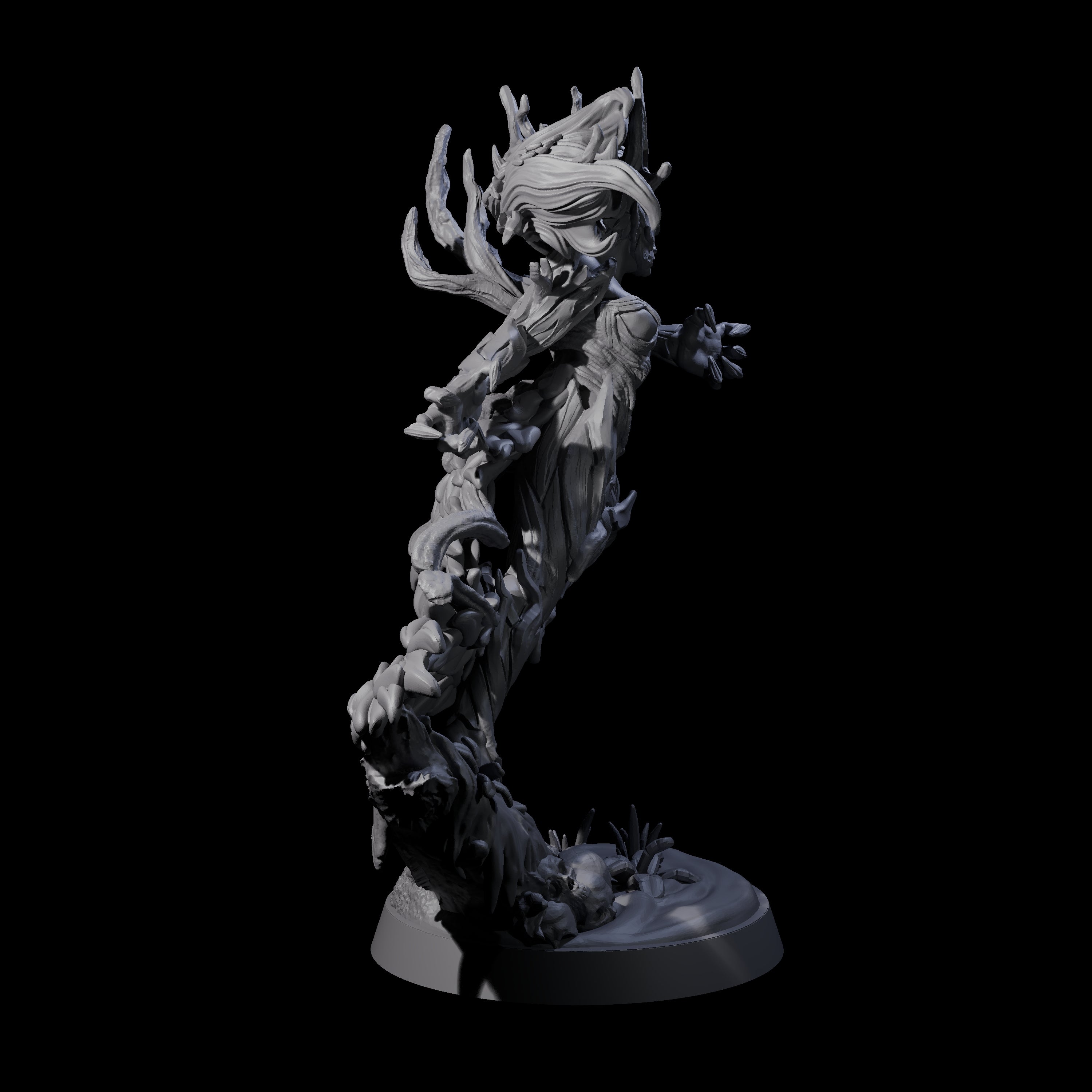 Pouncing Forest Dryad Miniature for Dungeons and Dragons, Pathfinder or other TTRPGs