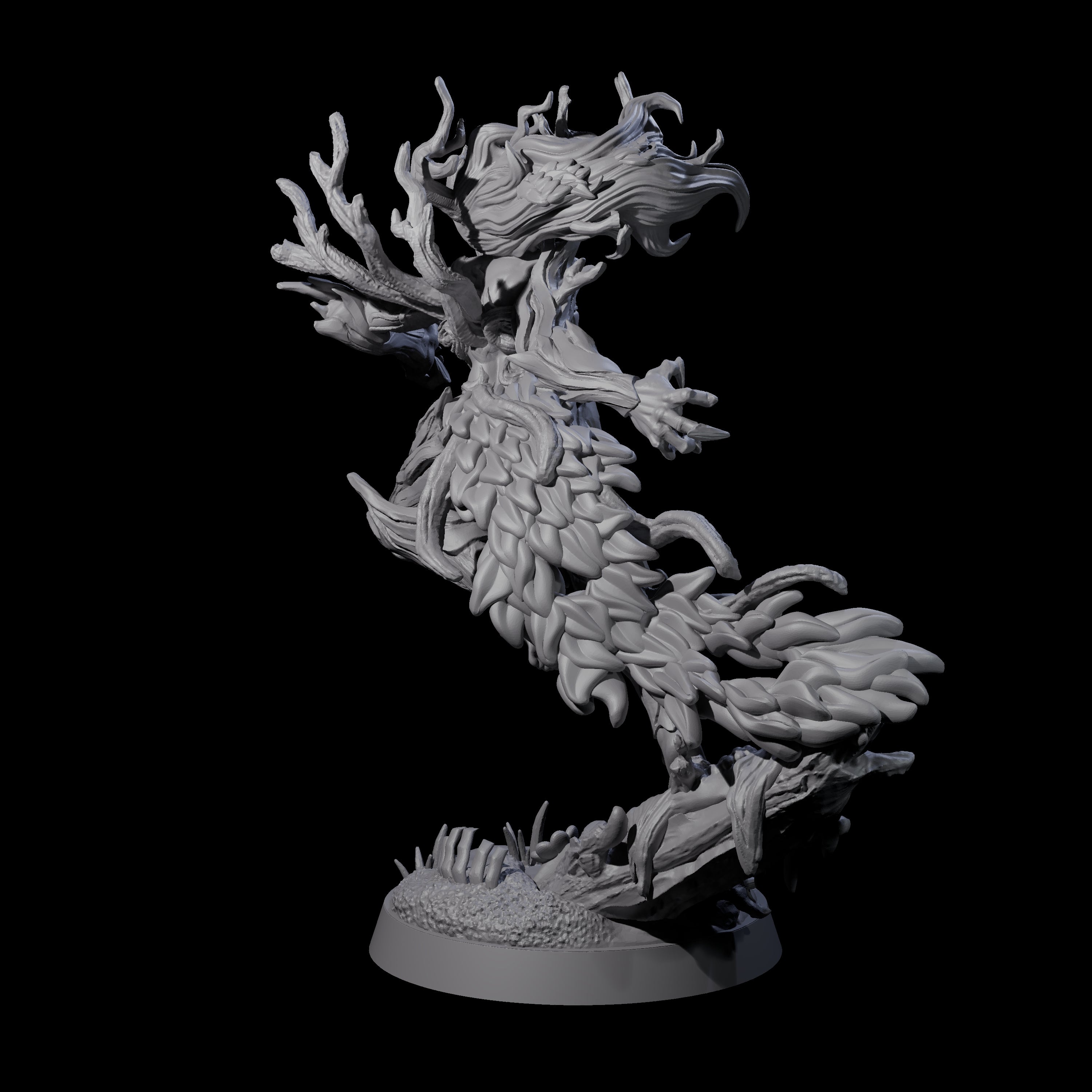Pouncing Forest Dryad Miniature for Dungeons and Dragons, Pathfinder or other TTRPGs