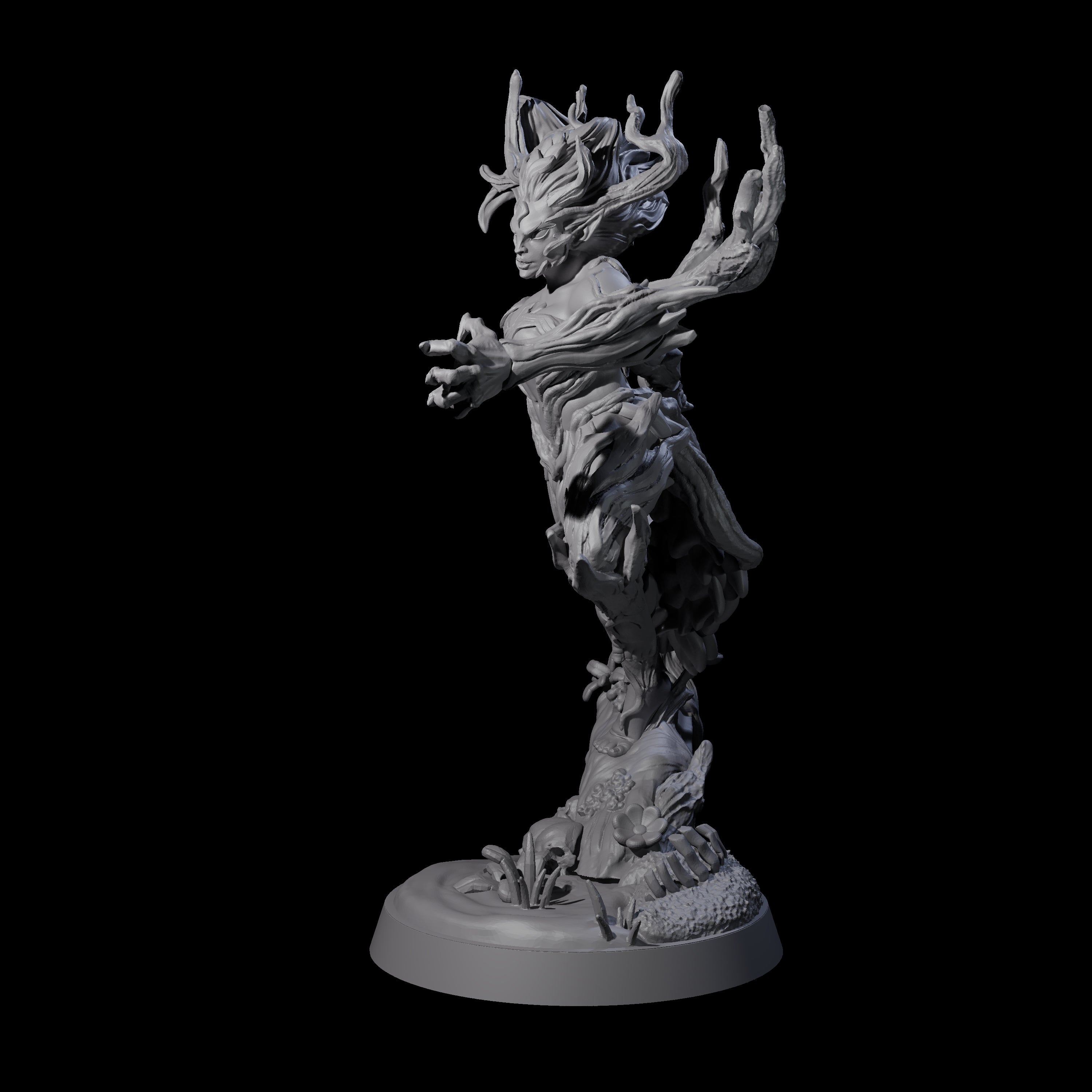 Pouncing Forest Dryad Miniature for Dungeons and Dragons, Pathfinder or other TTRPGs