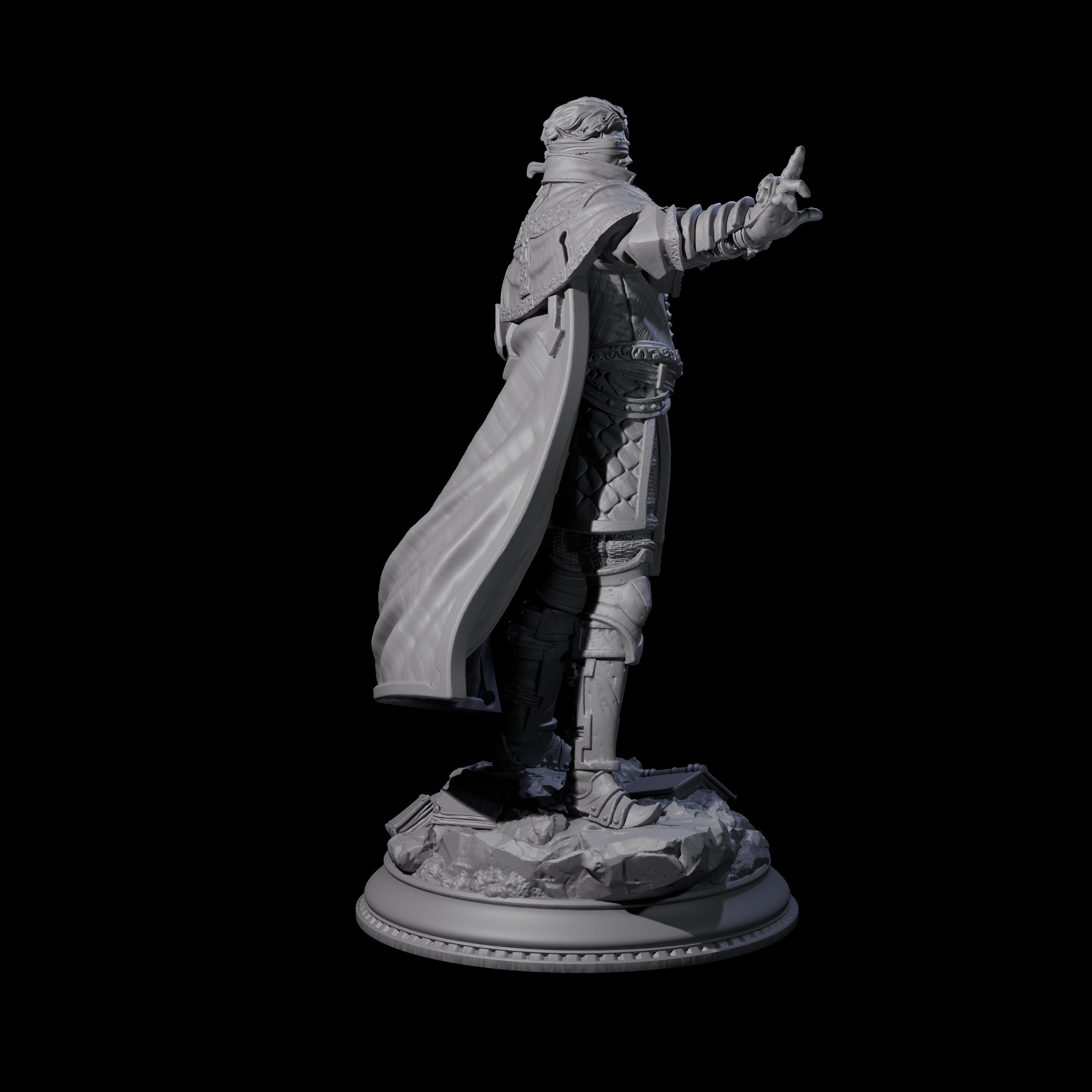 Powerful Blinded Fighter Miniature for Dungeons and Dragons, Pathfinder or other TTRPGs