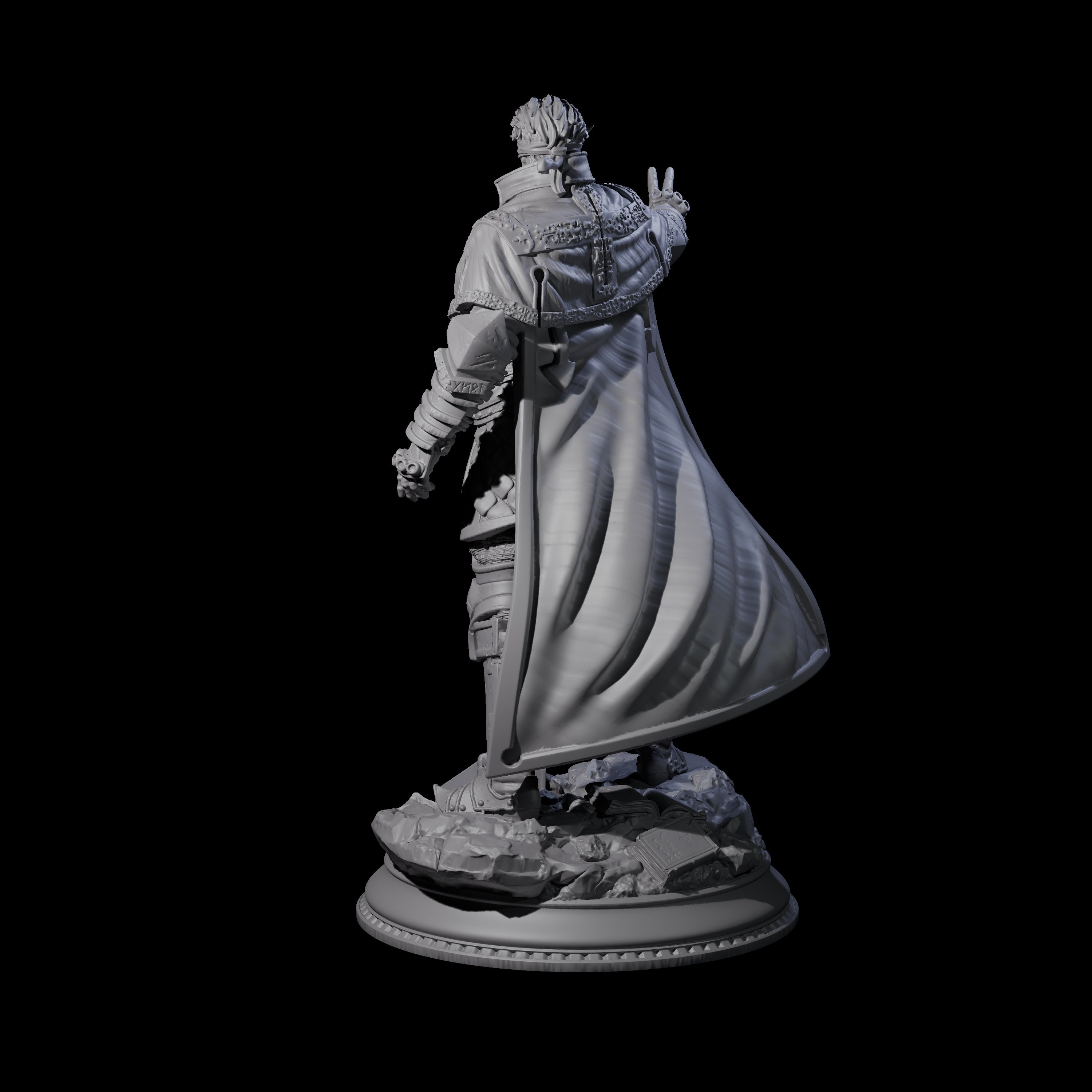 Powerful Blinded Fighter Miniature for Dungeons and Dragons, Pathfinder or other TTRPGs