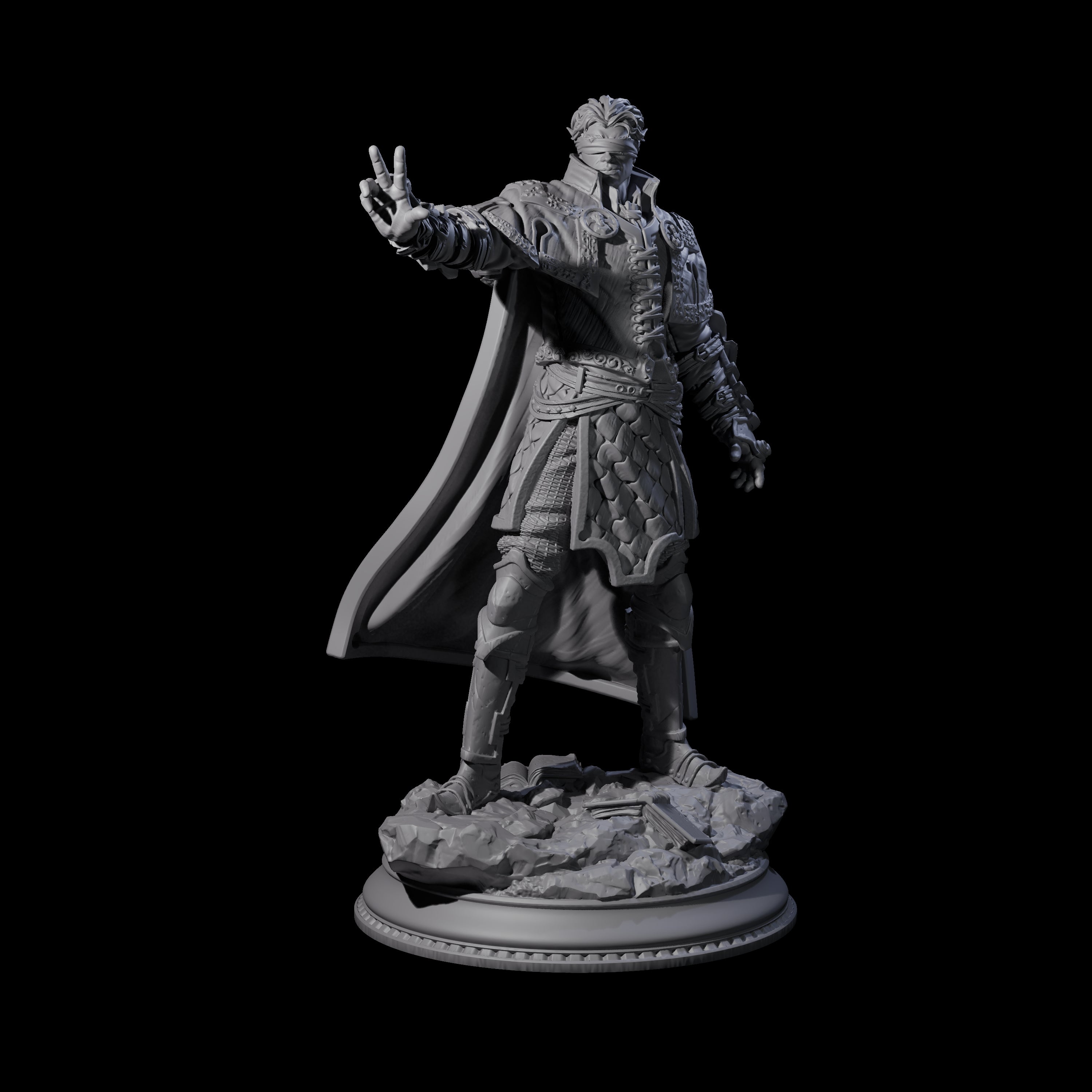 Powerful Blinded Fighter Miniature for Dungeons and Dragons, Pathfinder or other TTRPGs