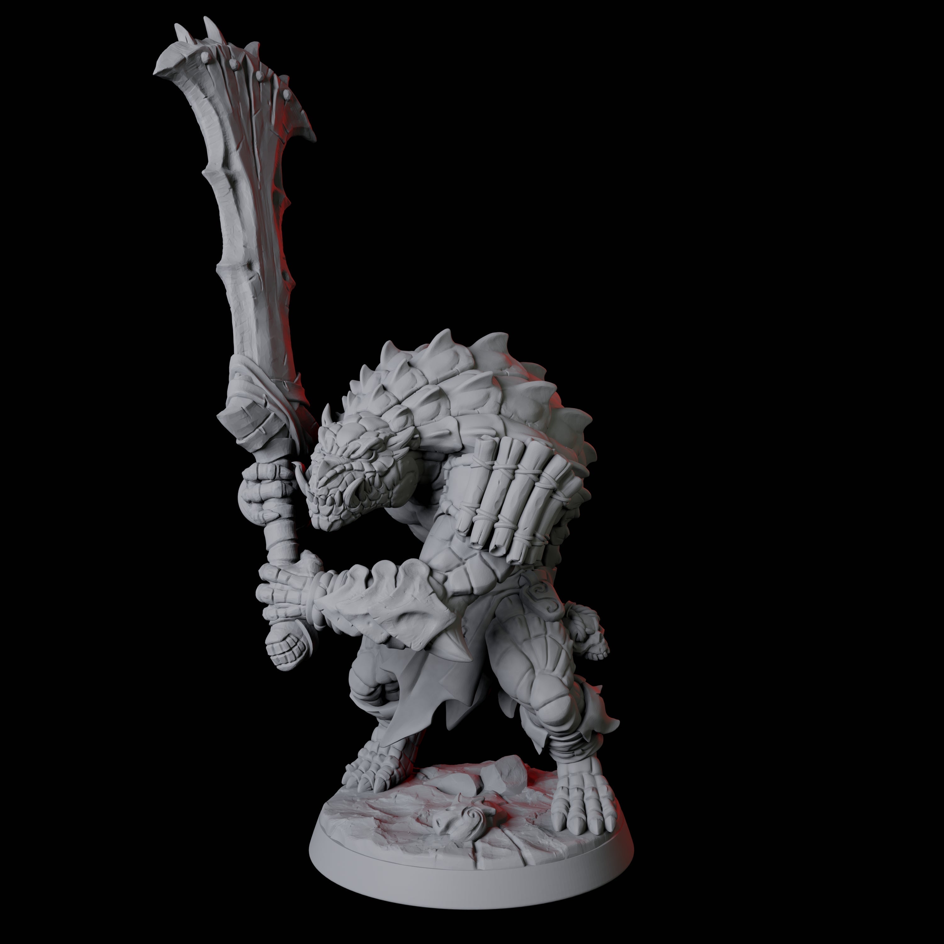 Powerful Frost Lizardfolk A Miniature for Dungeons and Dragons, Pathfinder or other TTRPGs