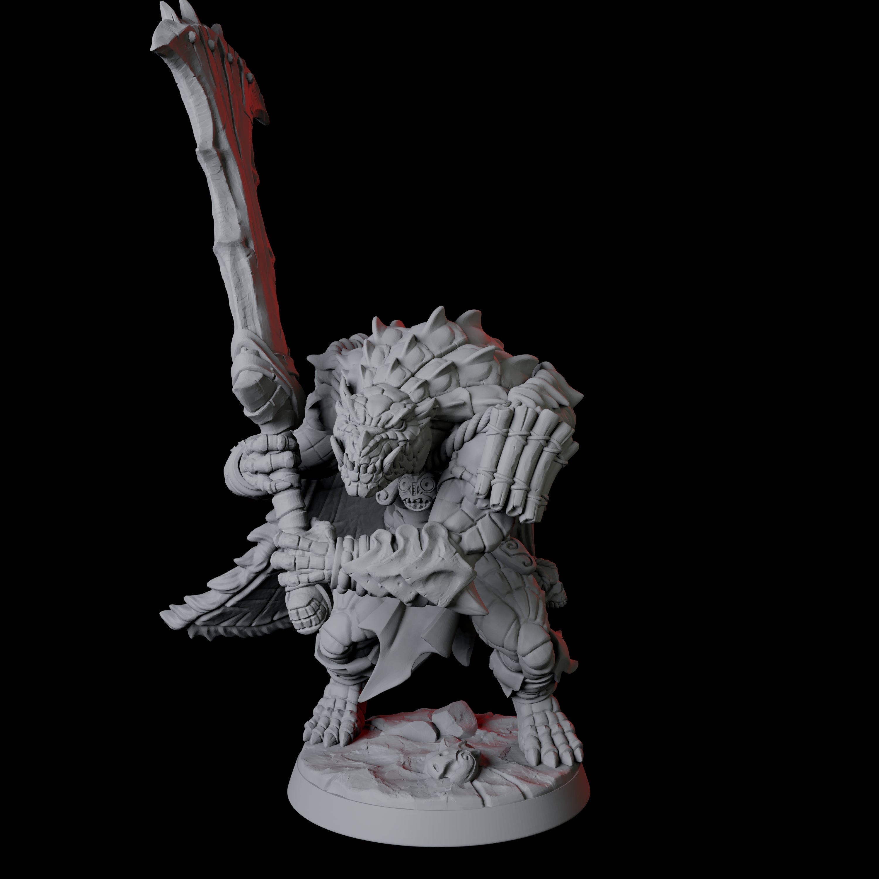 Powerful Frost Lizardfolk A Miniature for Dungeons and Dragons, Pathfinder or other TTRPGs