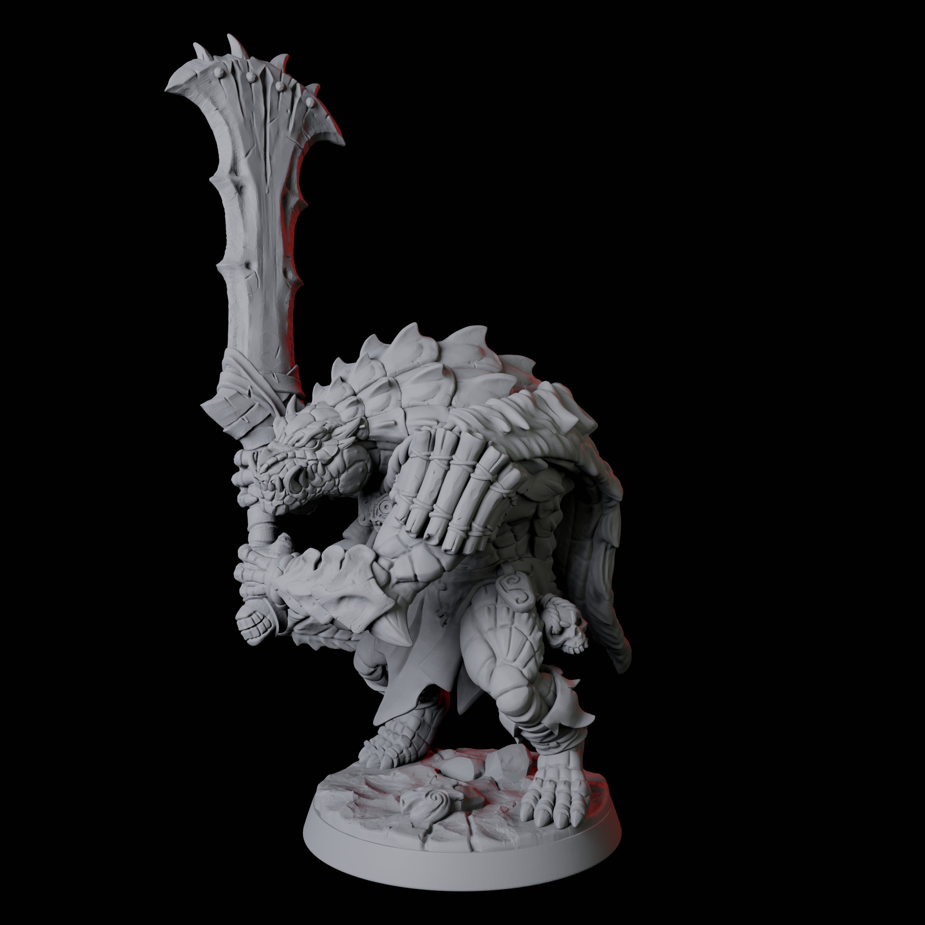 Powerful Frost Lizardfolk A Miniature for Dungeons and Dragons, Pathfinder or other TTRPGs