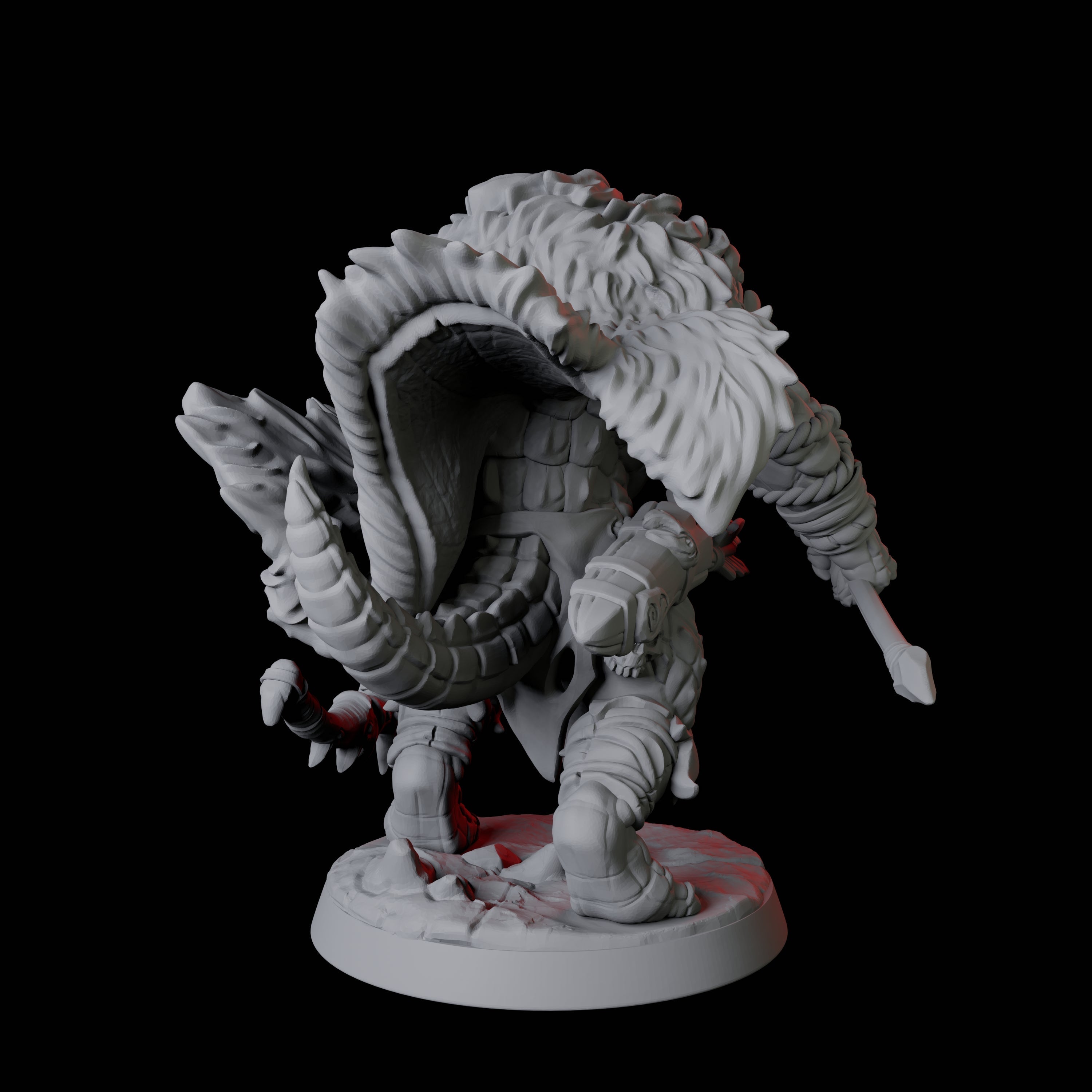 Powerful Frost Lizardfolk C Miniature for Dungeons and Dragons, Pathfinder or other TTRPGs