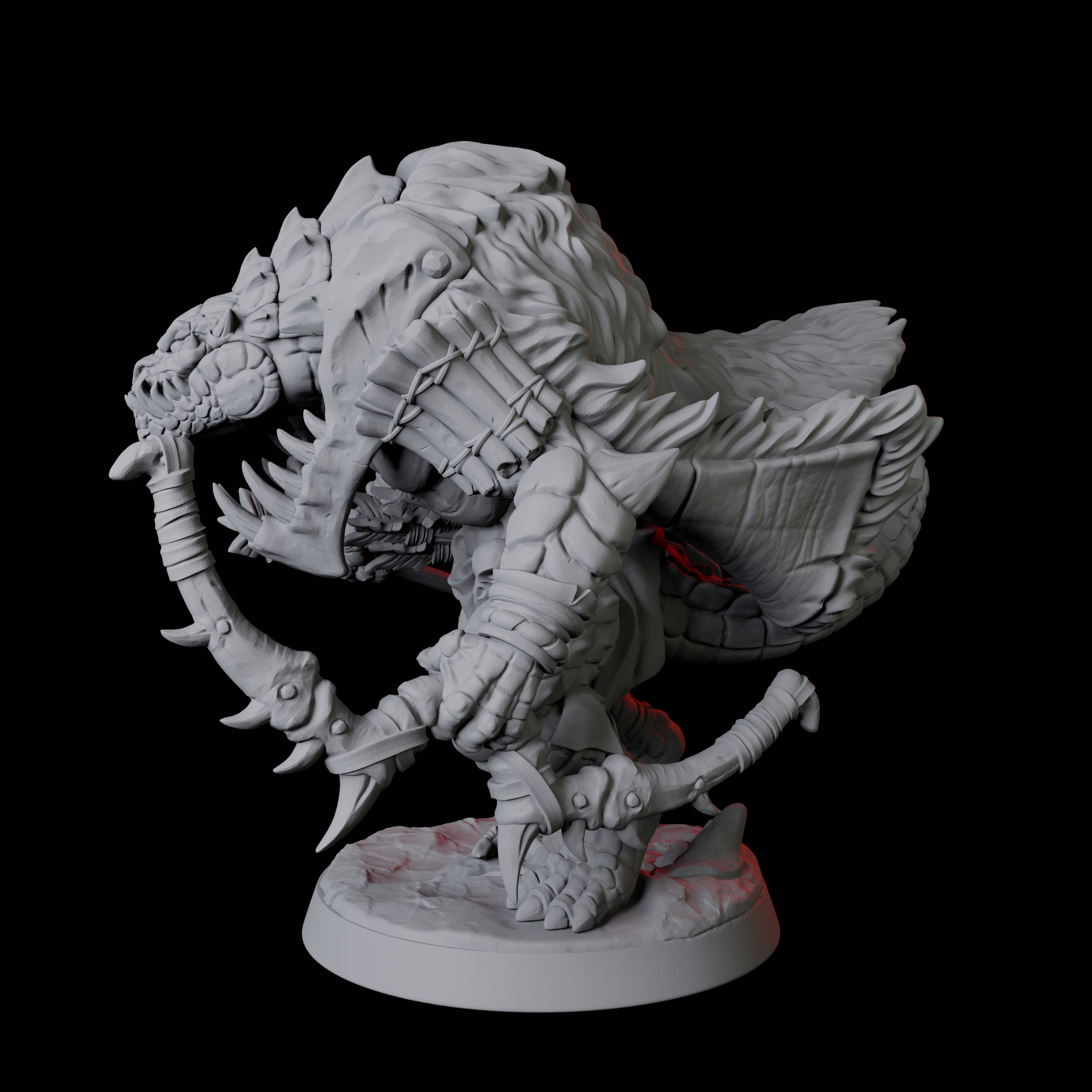 Powerful Frost Lizardfolk C Miniature for Dungeons and Dragons, Pathfinder or other TTRPGs