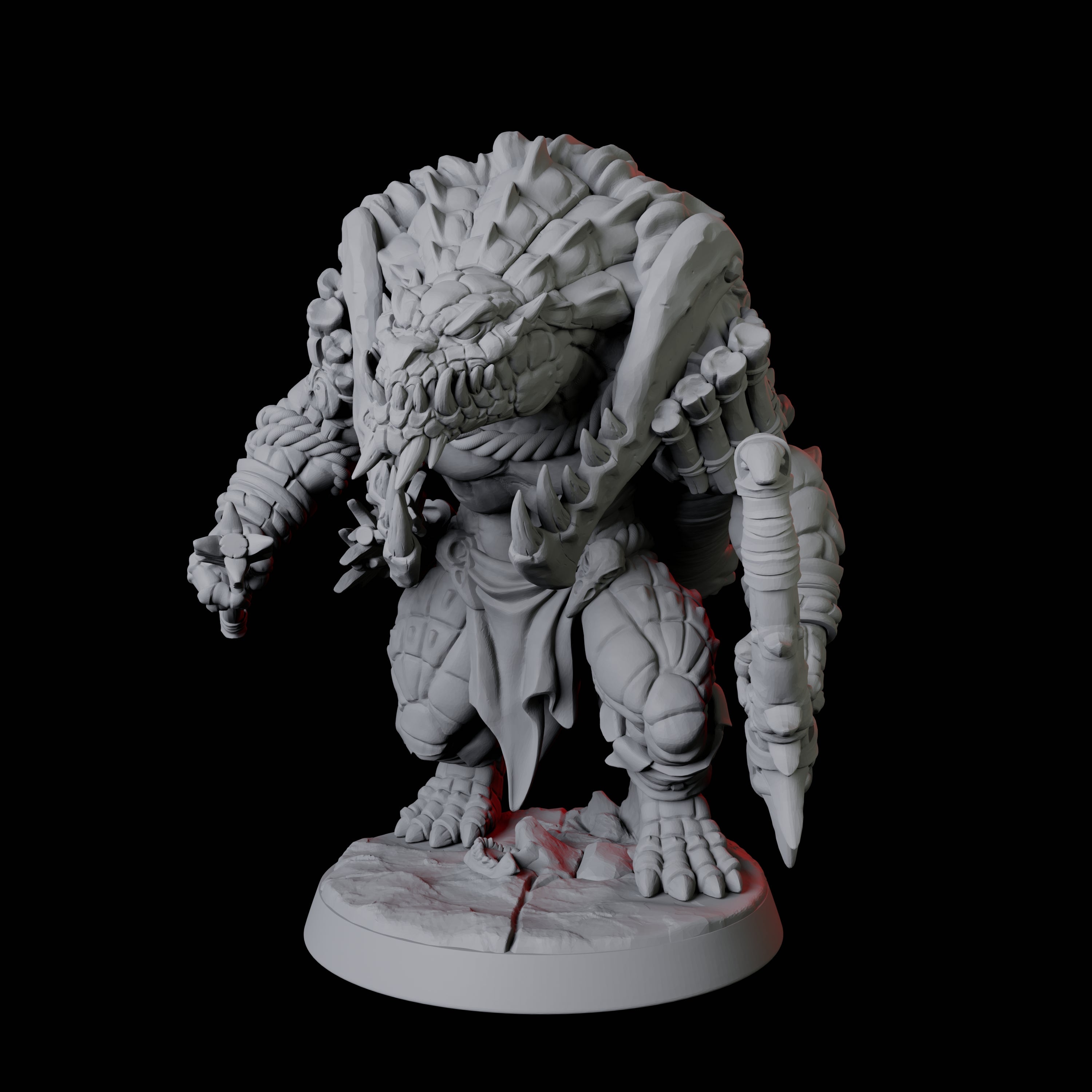 Powerful Frost Lizardfolk C Miniature for Dungeons and Dragons, Pathfinder or other TTRPGs