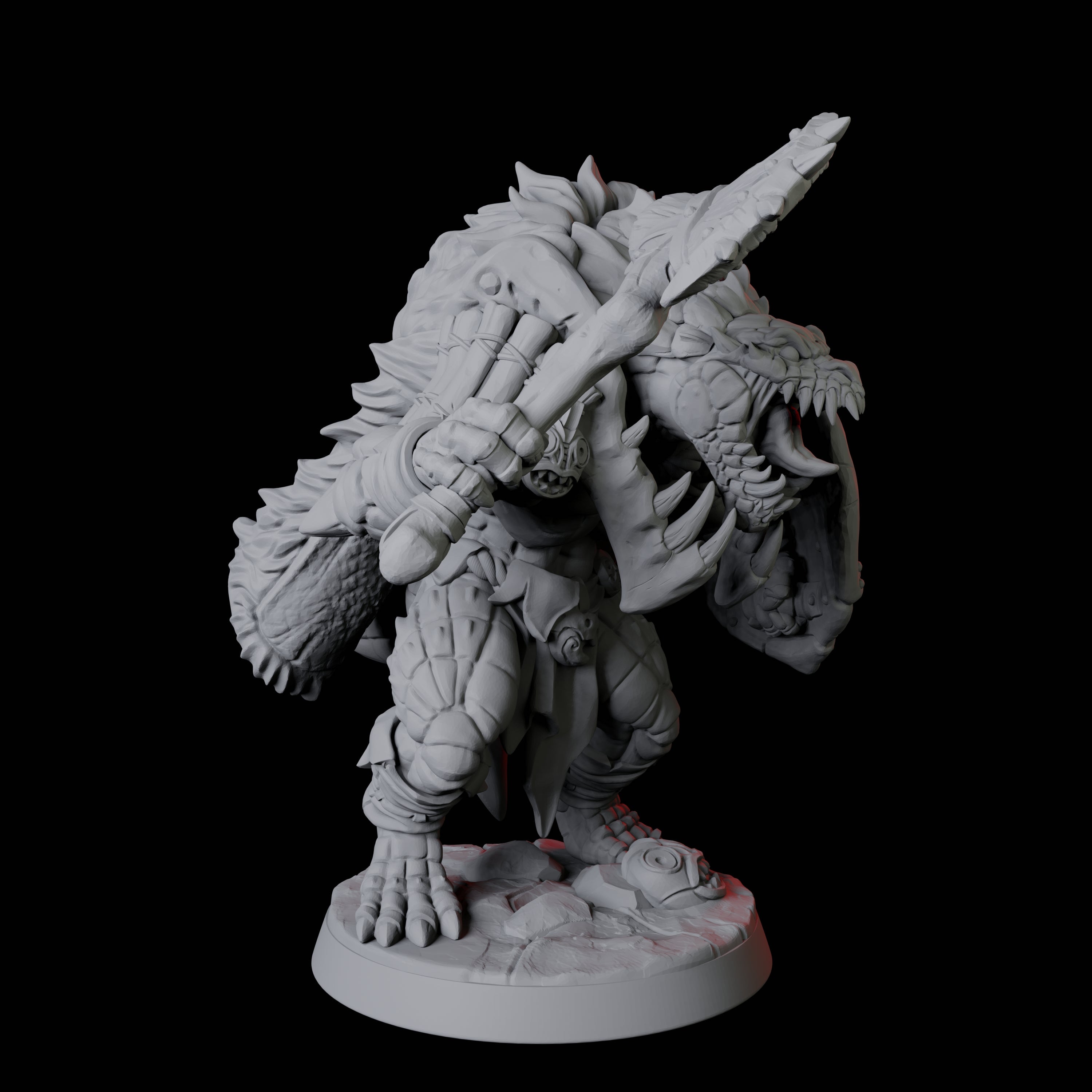 Powerful Frost Lizardfolk D Miniature for Dungeons and Dragons, Pathfinder or other TTRPGs