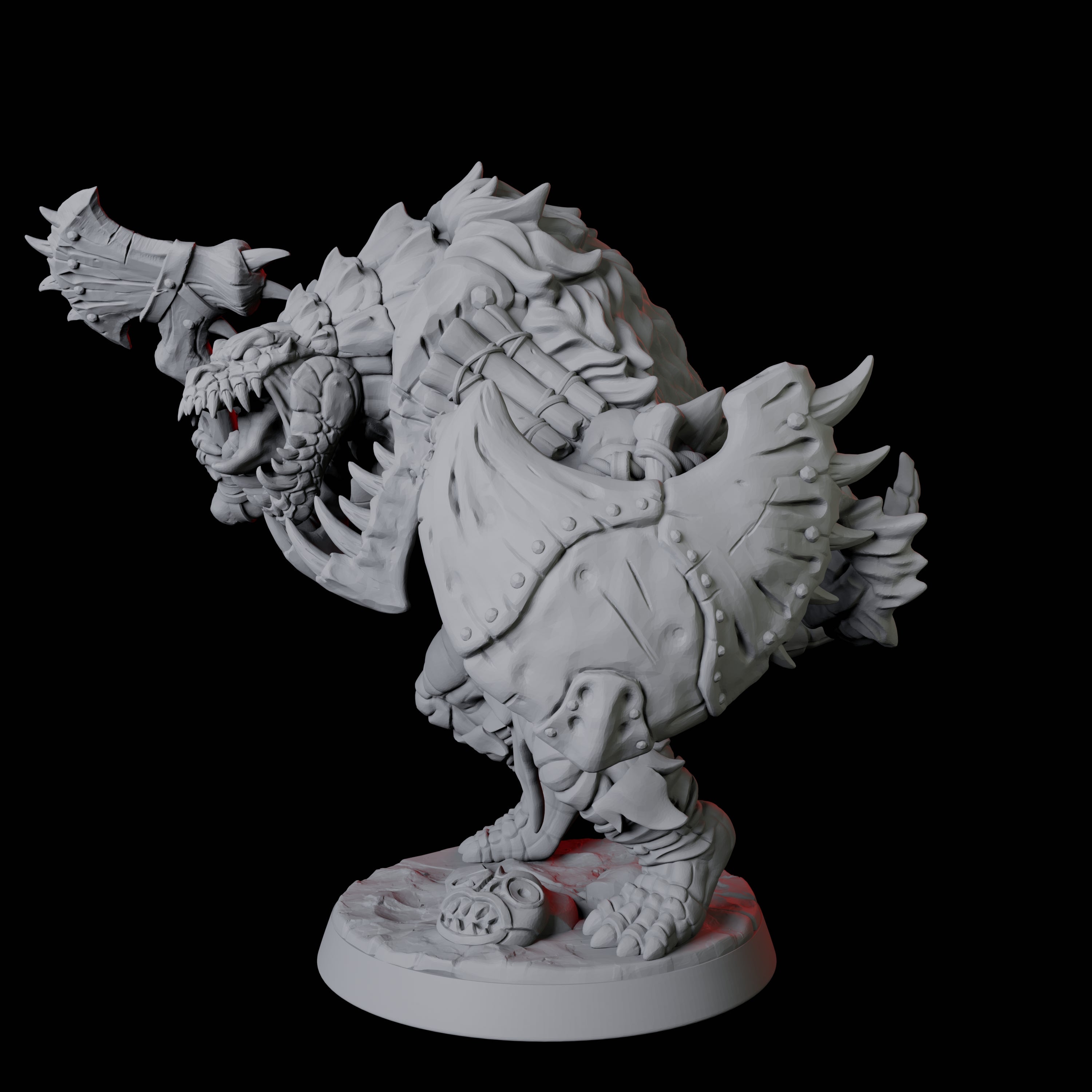 Powerful Frost Lizardfolk D Miniature for Dungeons and Dragons, Pathfinder or other TTRPGs