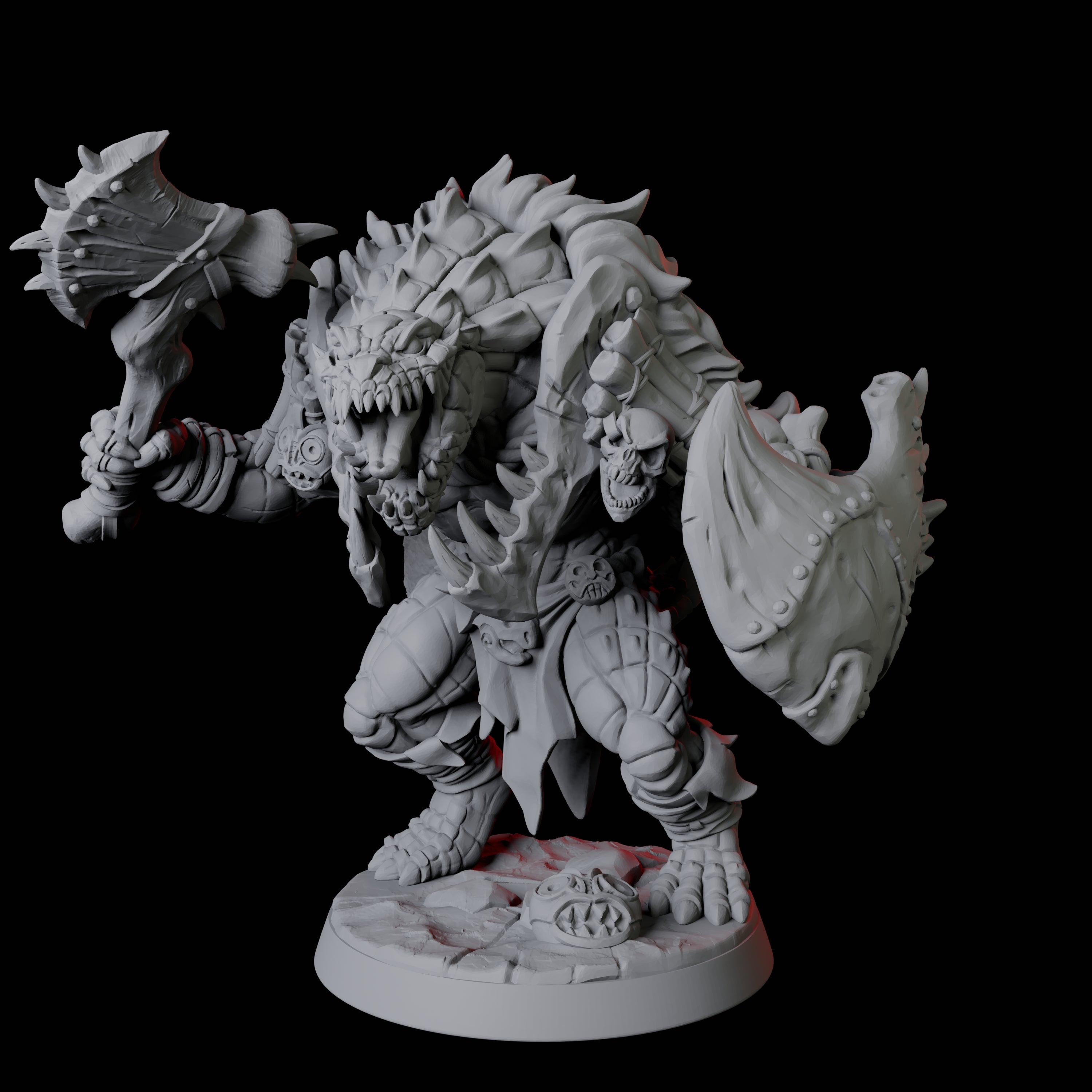 Powerful Frost Lizardfolk D Miniature for Dungeons and Dragons, Pathfinder or other TTRPGs