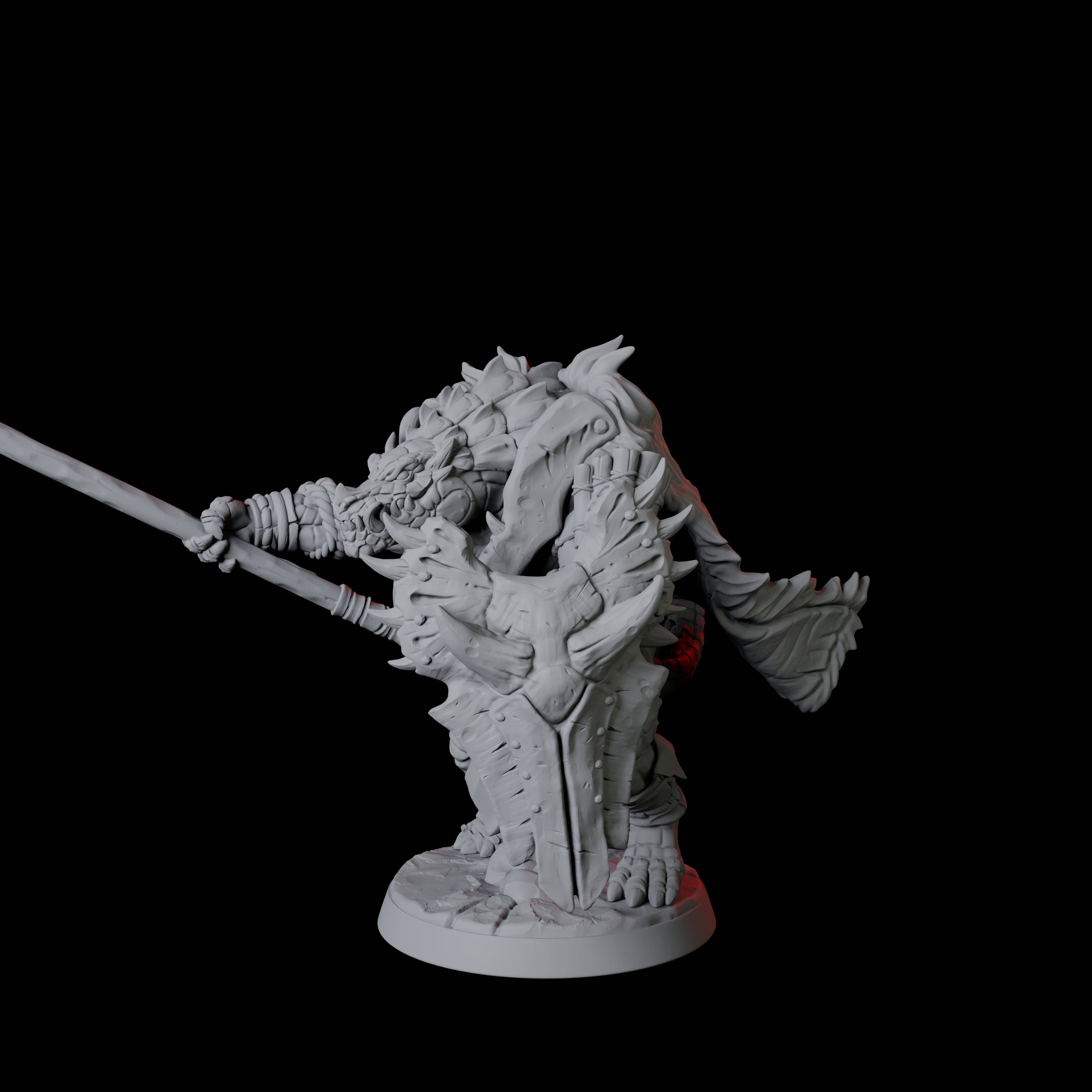 Powerful Frost Lizardfolk F Miniature for Dungeons and Dragons, Pathfinder or other TTRPGs