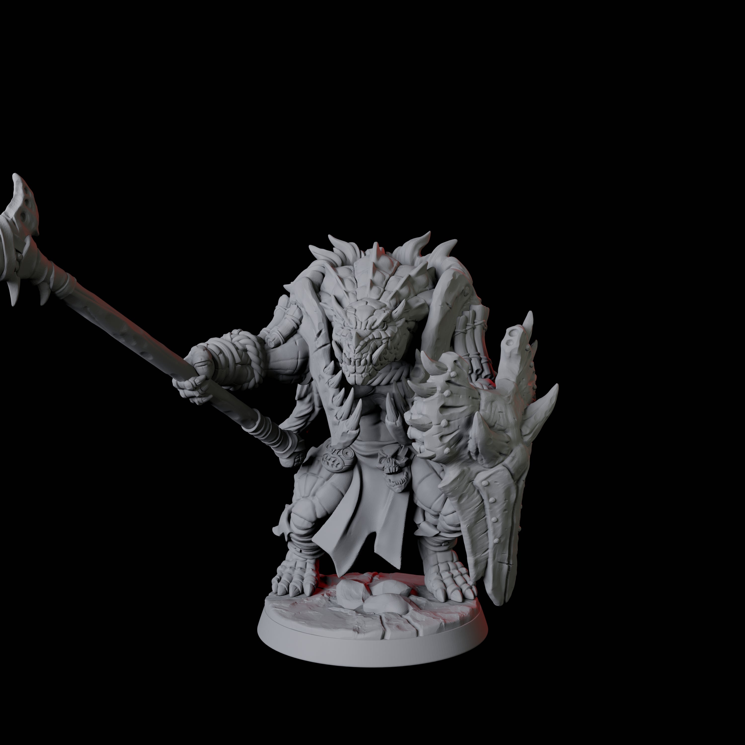 Powerful Frost Lizardfolk F Miniature for Dungeons and Dragons, Pathfinder or other TTRPGs