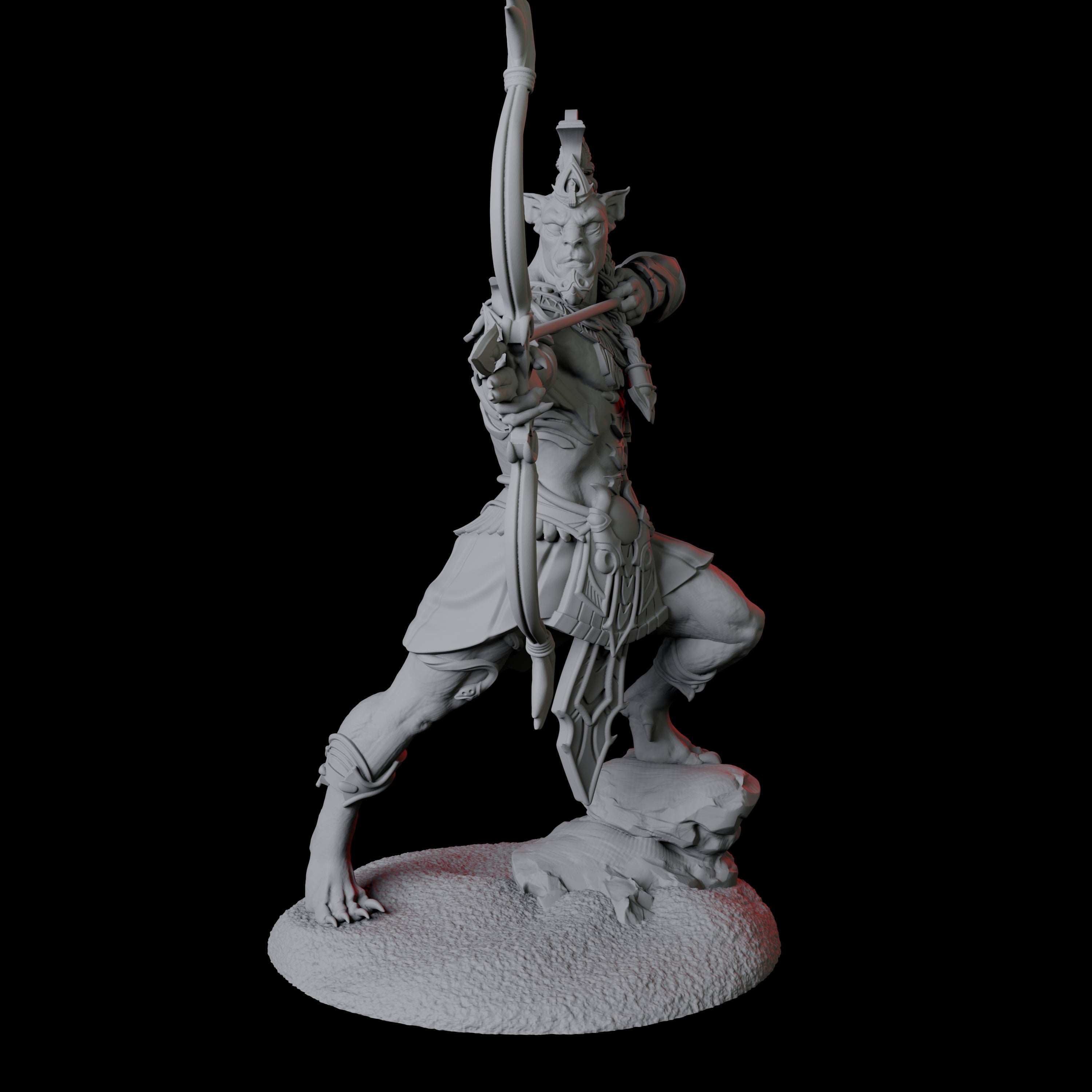 Powerful Tabaxi Warrior B Miniature for Dungeons and Dragons, Pathfinder or other TTRPGs