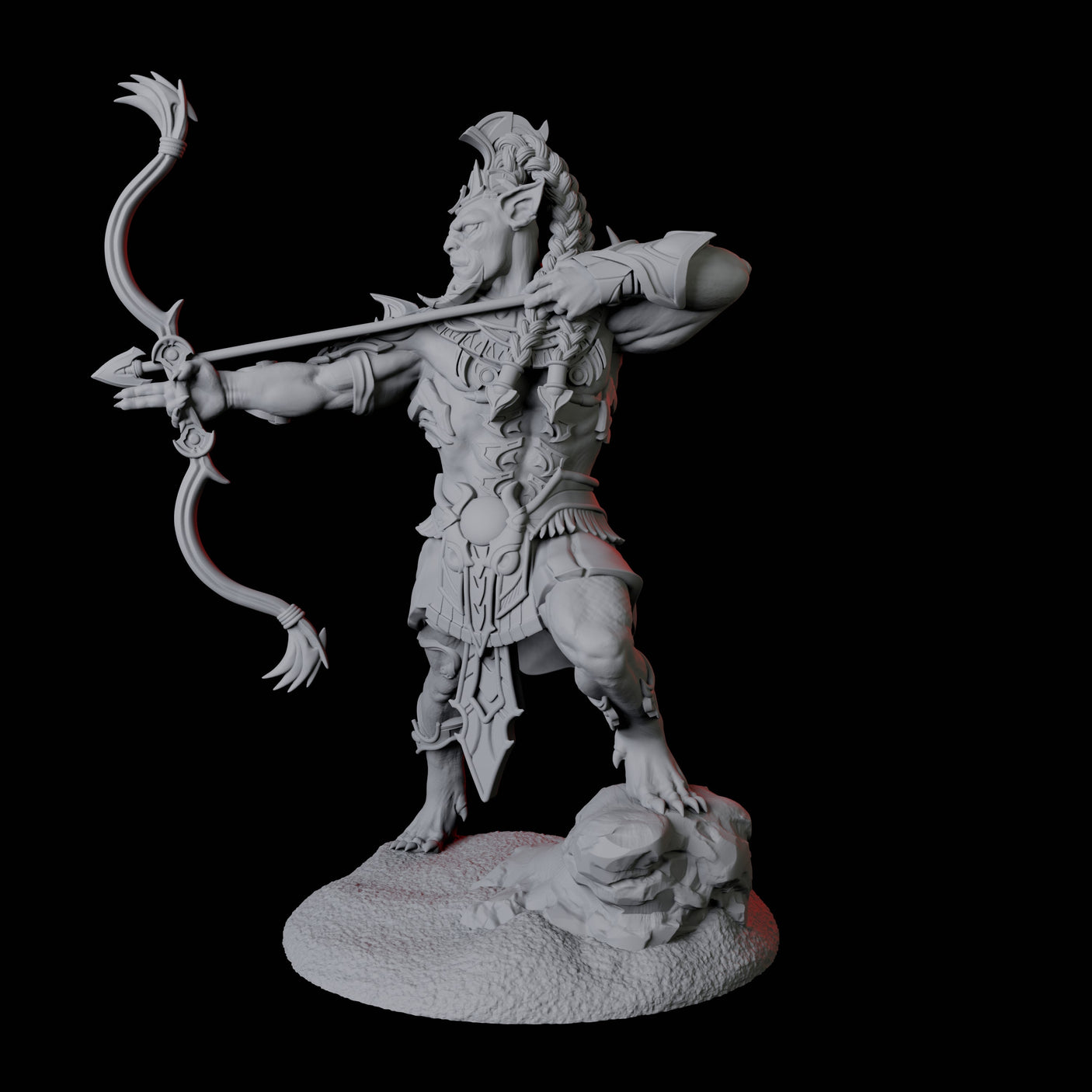 Powerful Tabaxi Warrior B Miniature for Dungeons and Dragons, Pathfinder or other TTRPGs