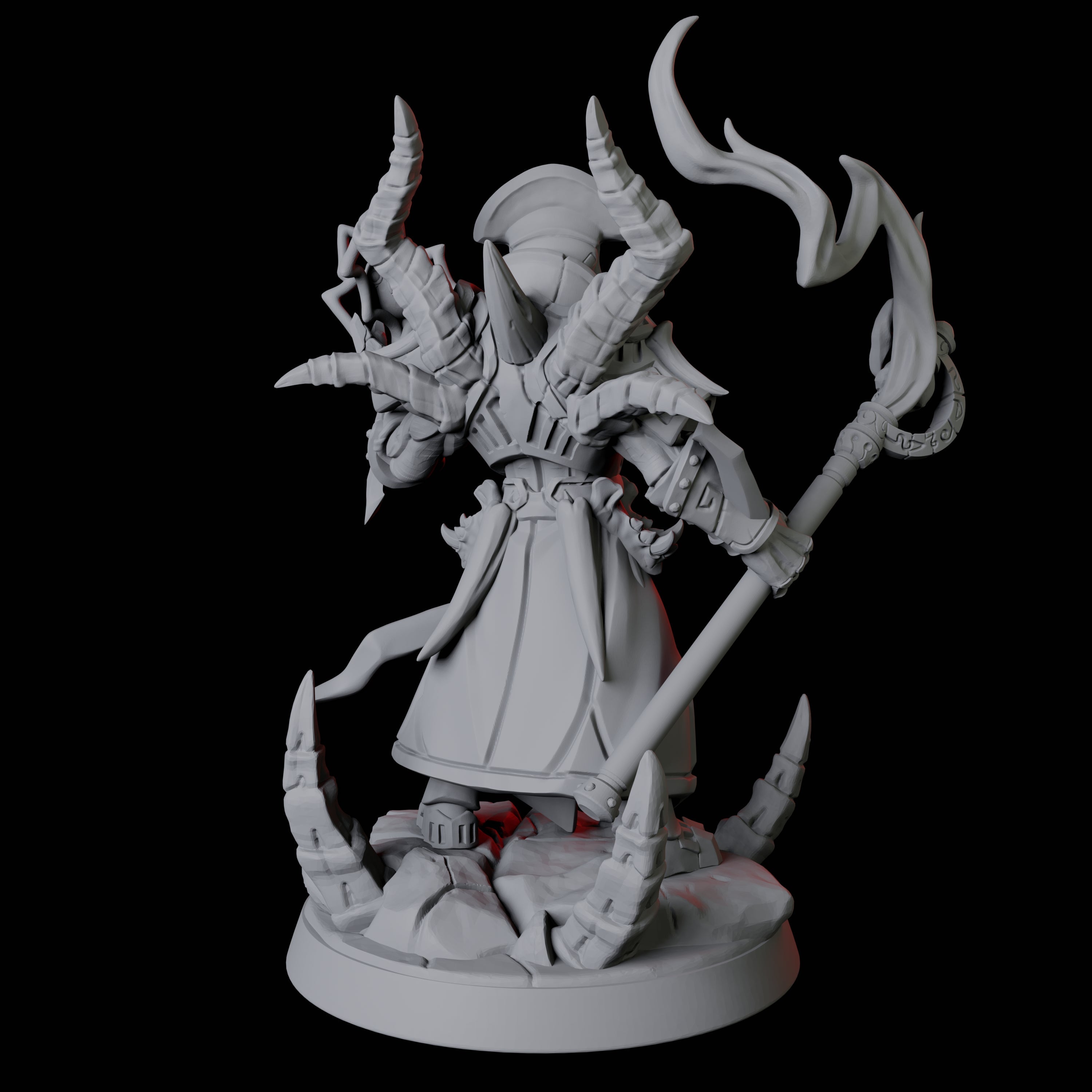 Powerful Warforged Warlock Miniature for Dungeons and Dragons, Pathfinder or other TTRPGs