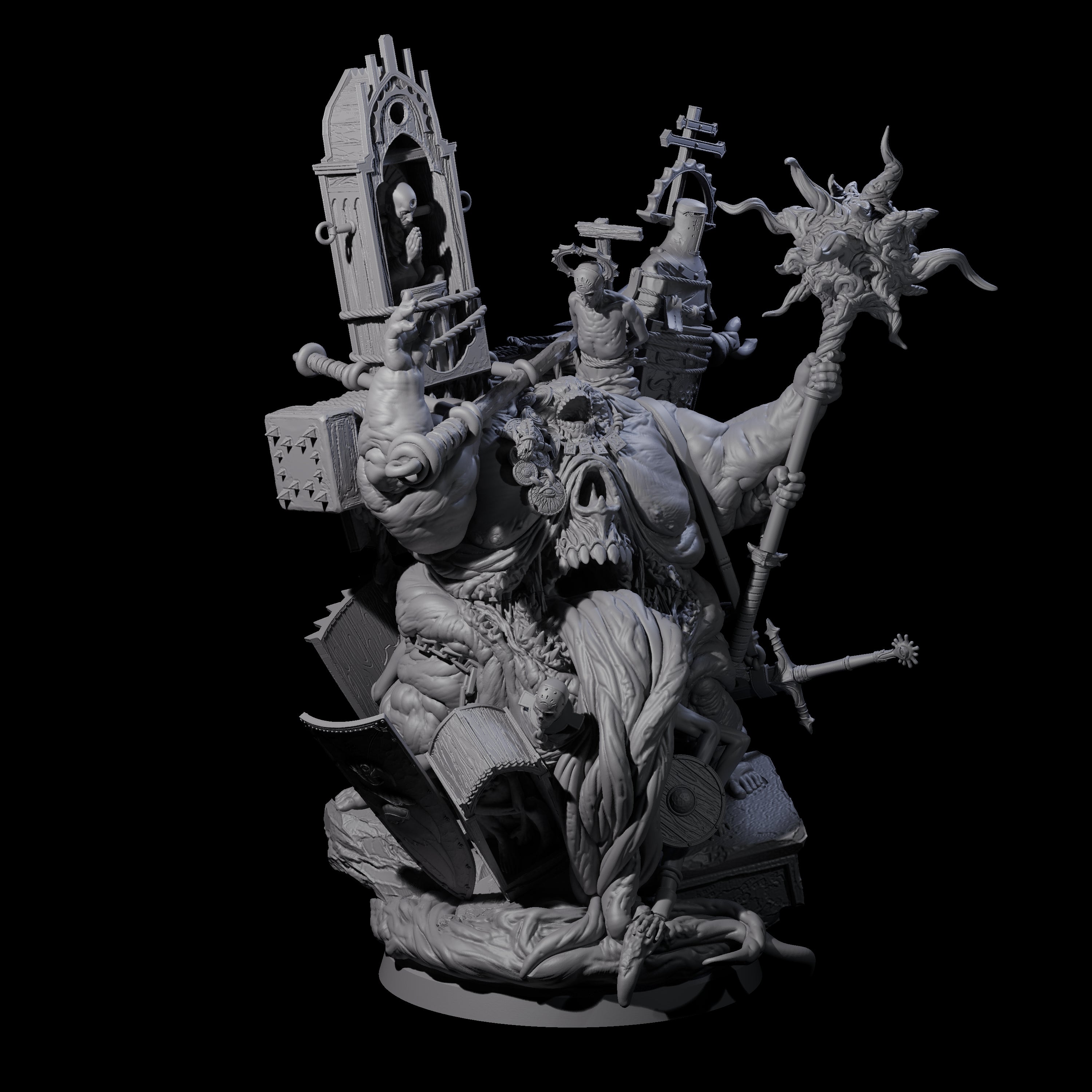 Preaching Corpse Collector Bishop Miniature for Dungeons and Dragons, Pathfinder or other TTRPGs