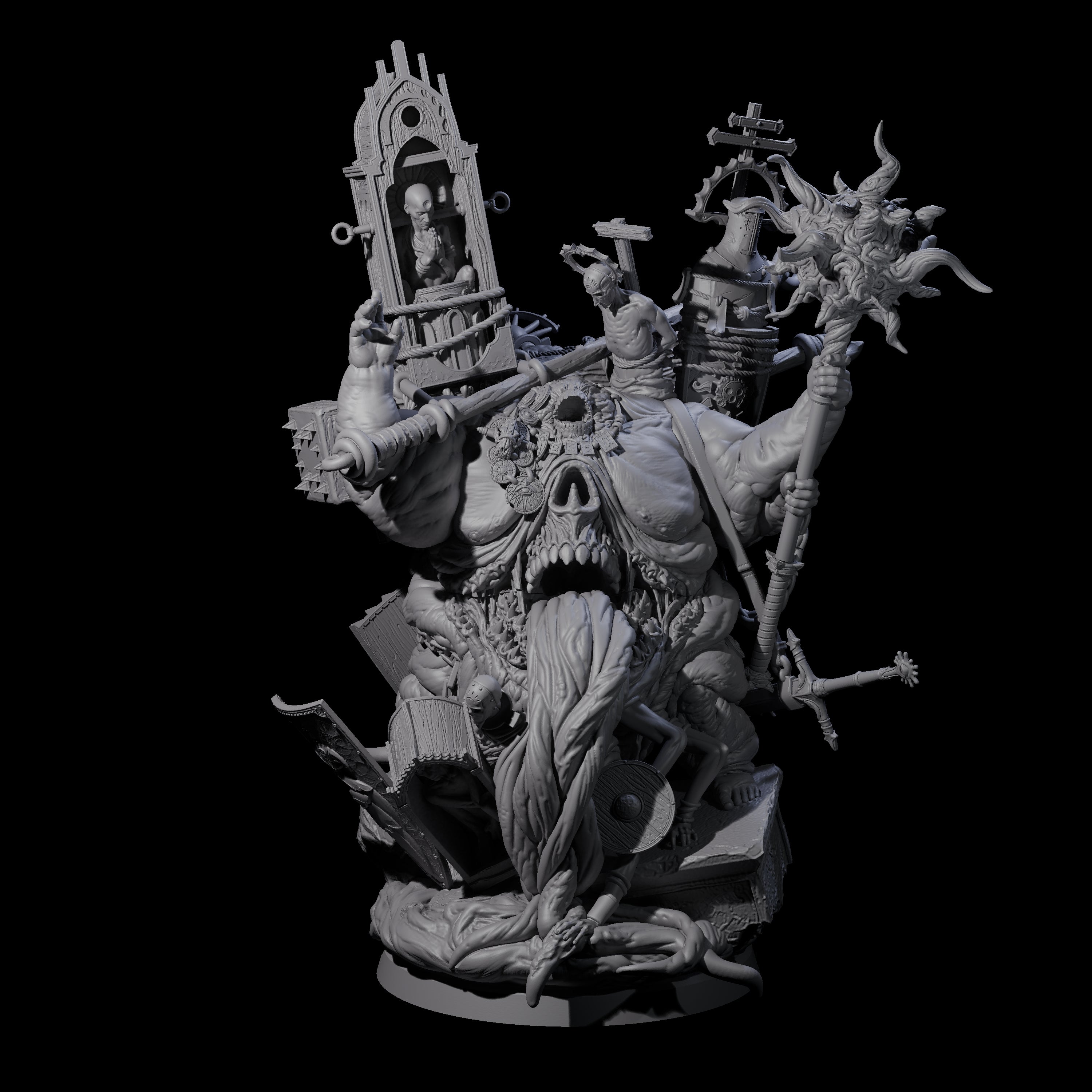 Preaching Corpse Collector Bishop Miniature for Dungeons and Dragons, Pathfinder or other TTRPGs