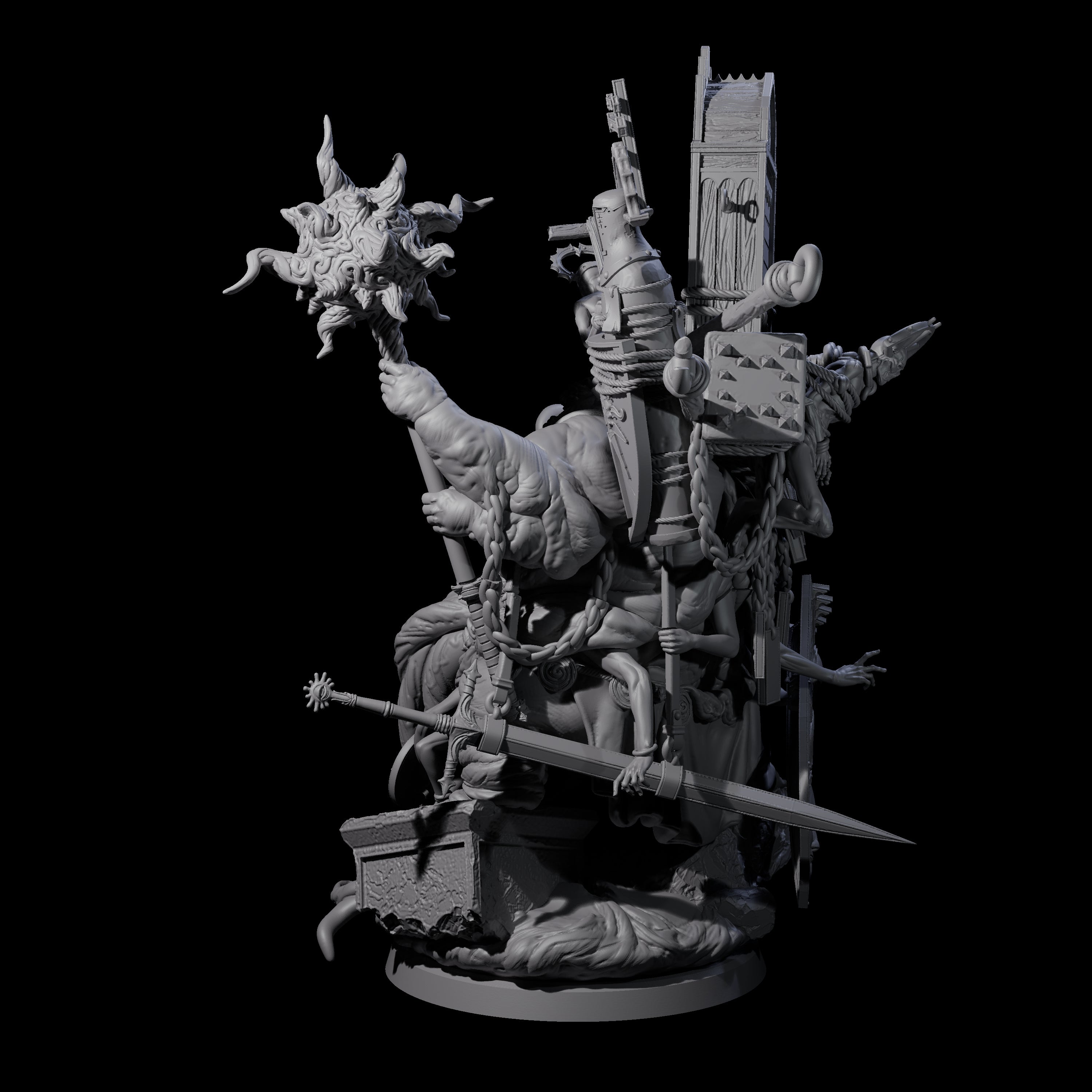 Preaching Corpse Collector Bishop Miniature for Dungeons and Dragons, Pathfinder or other TTRPGs