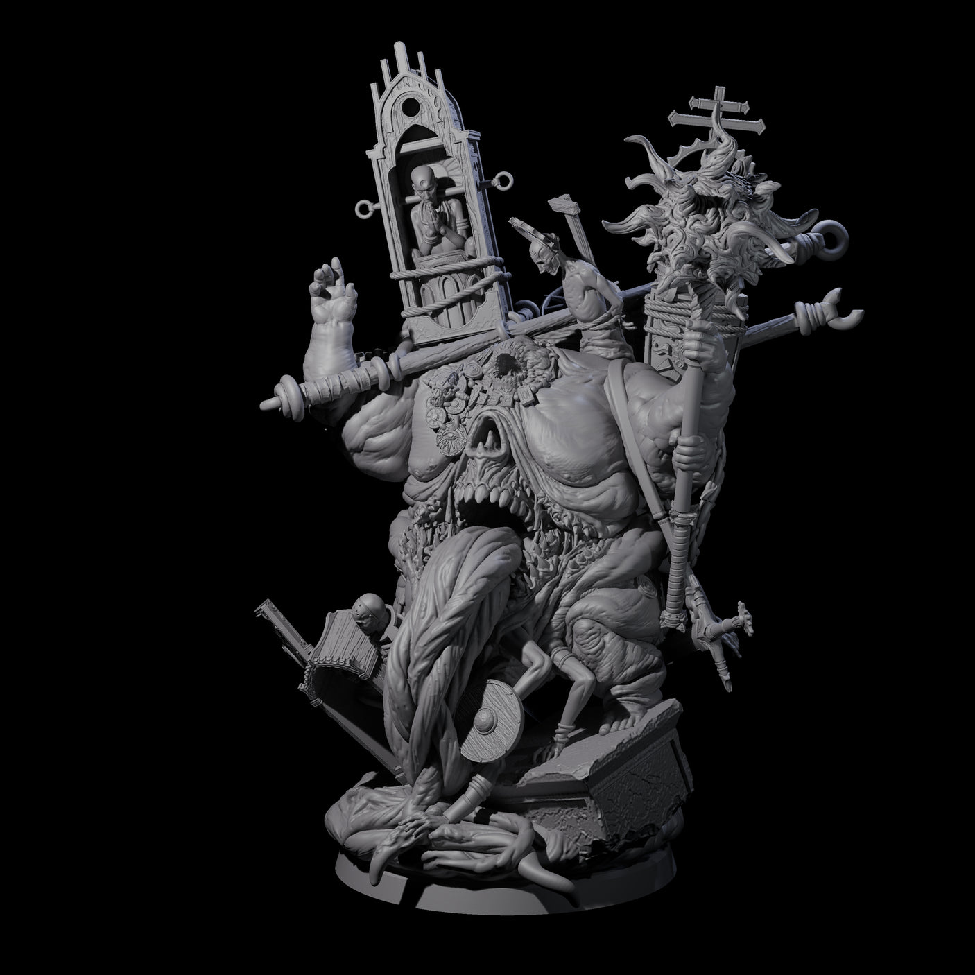 Preaching Corpse Collector Bishop Miniature for Dungeons and Dragons, Pathfinder or other TTRPGs