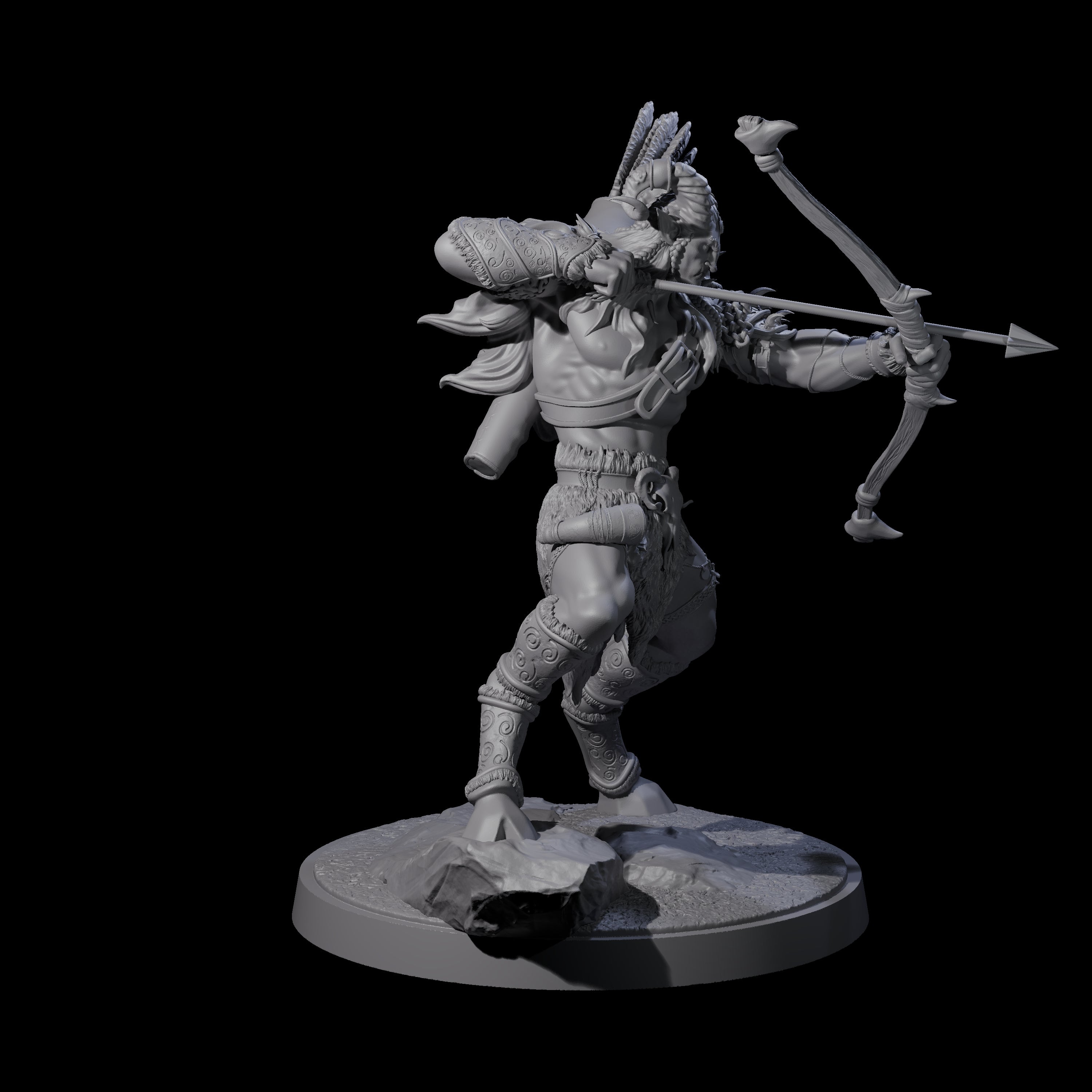 Precise Satyr Marksman A Miniature for Dungeons and Dragons, Pathfinder or other TTRPGs