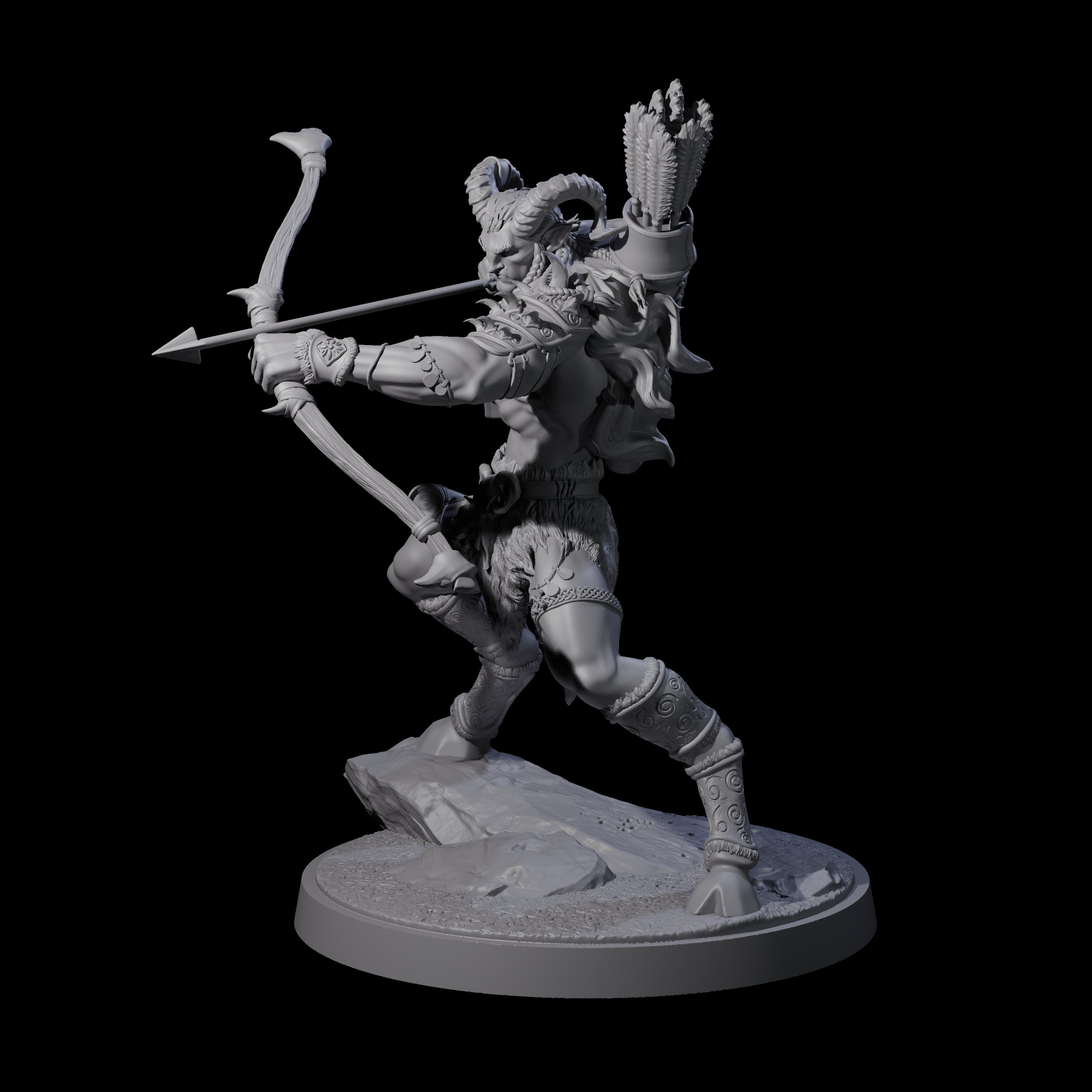 Precise Satyr Marksman A Miniature for Dungeons and Dragons, Pathfinder or other TTRPGs
