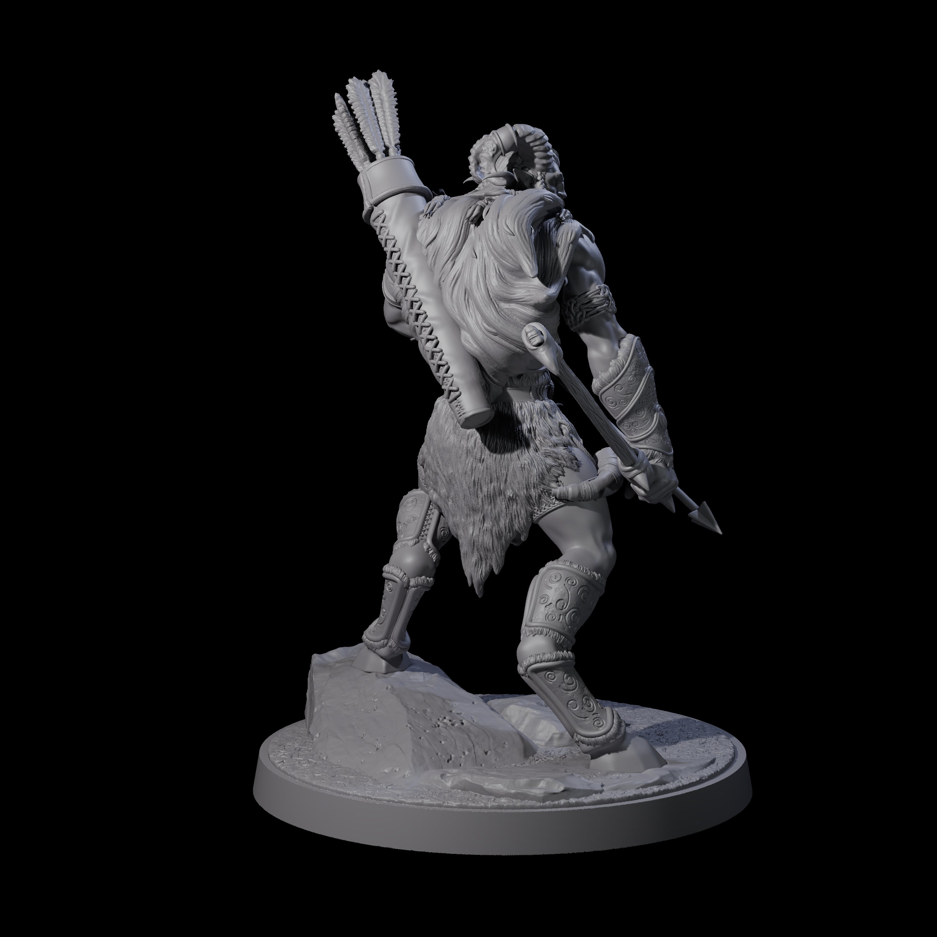 Precise Satyr Marksman B Miniature for Dungeons and Dragons, Pathfinder or other TTRPGs