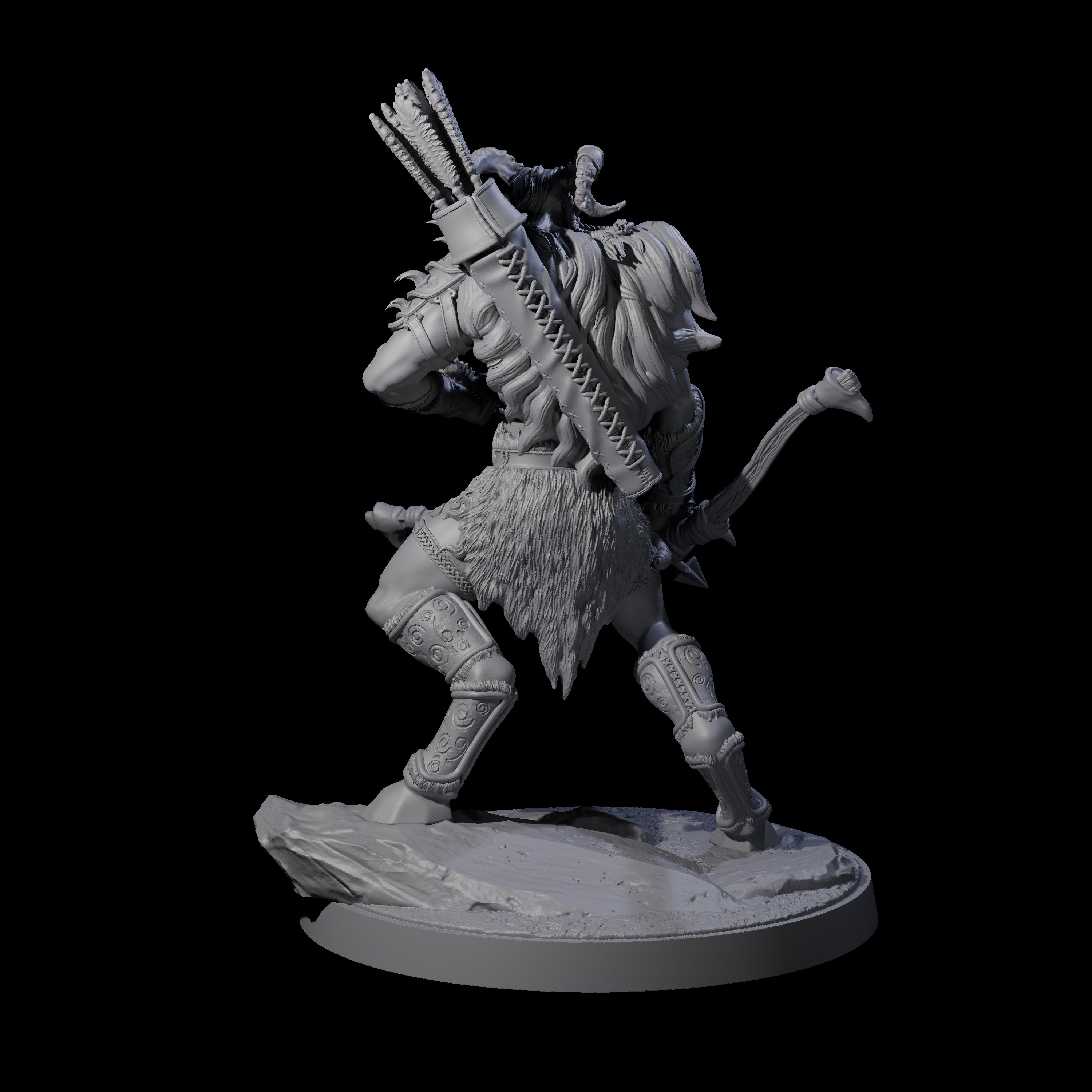 Precise Satyr Marksman B Miniature for Dungeons and Dragons, Pathfinder or other TTRPGs