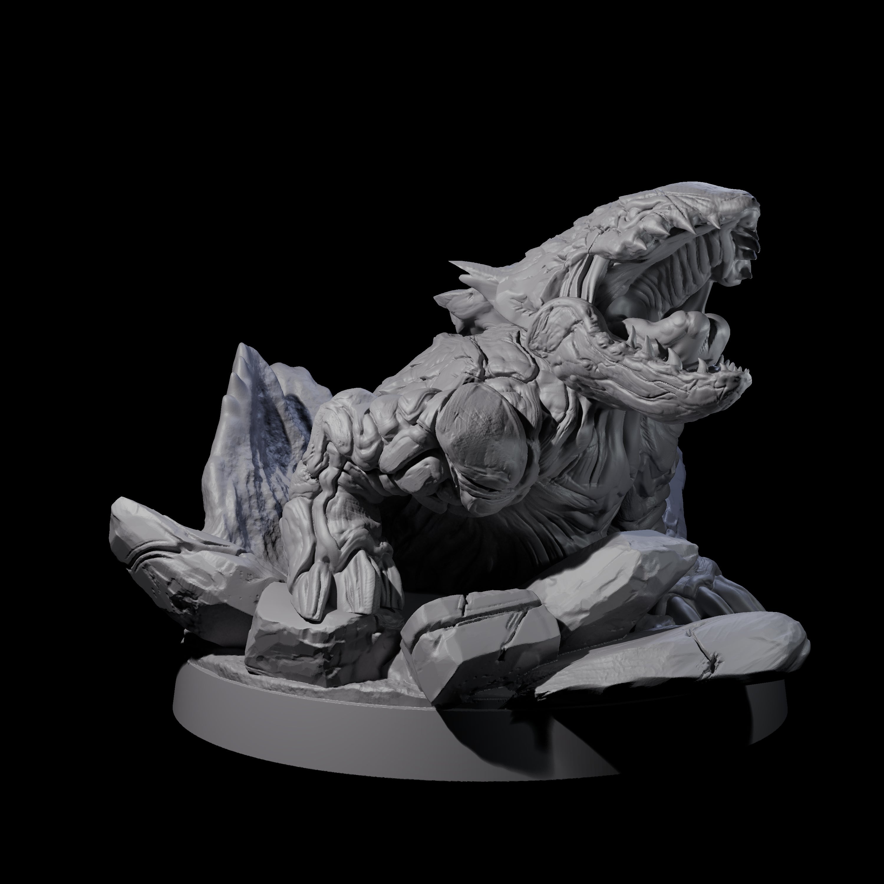 Predatory Bulette Hunter C Miniature for Dungeons and Dragons, Pathfinder or other TTRPGs